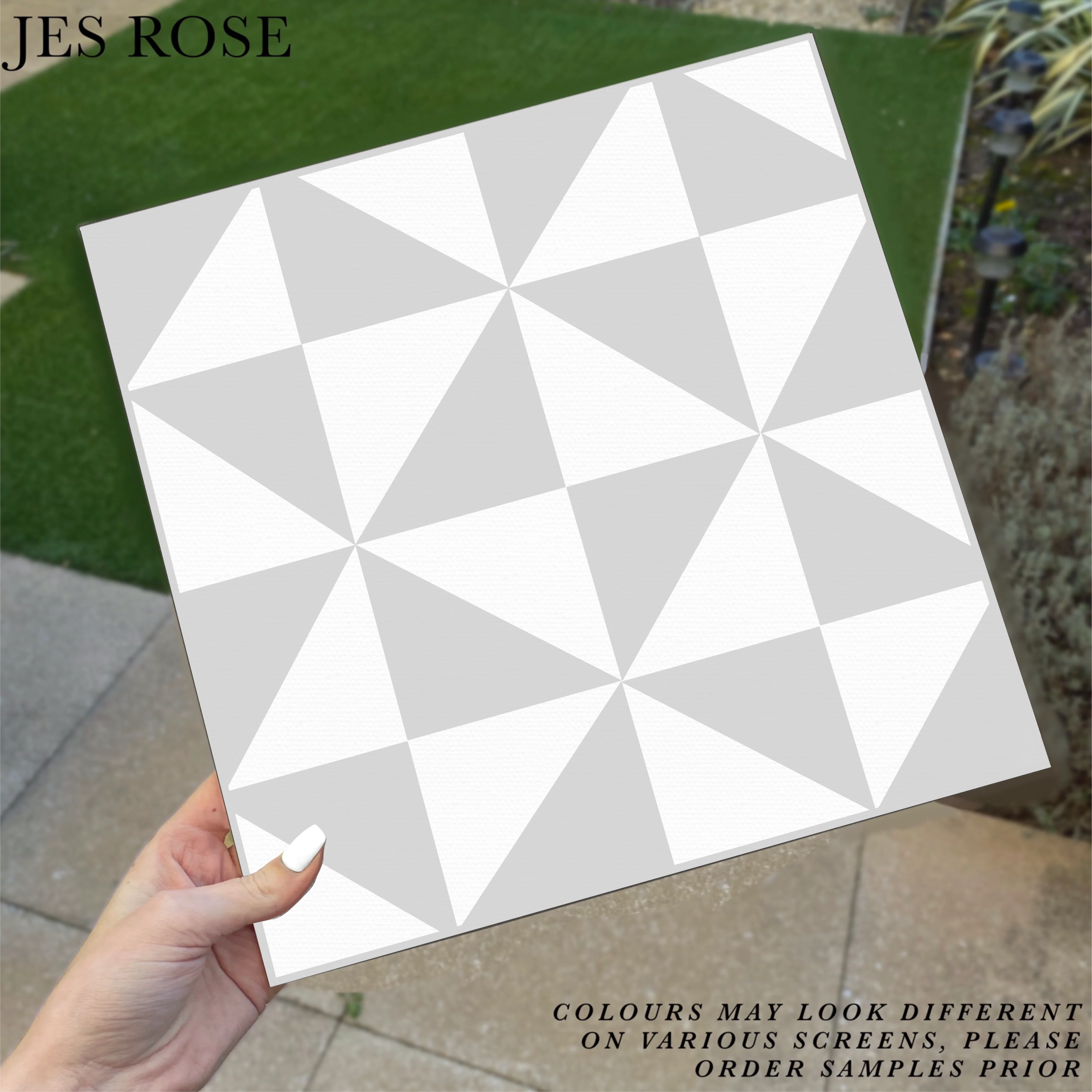 Art Deco Grey Premium Peel & Stick Tiles