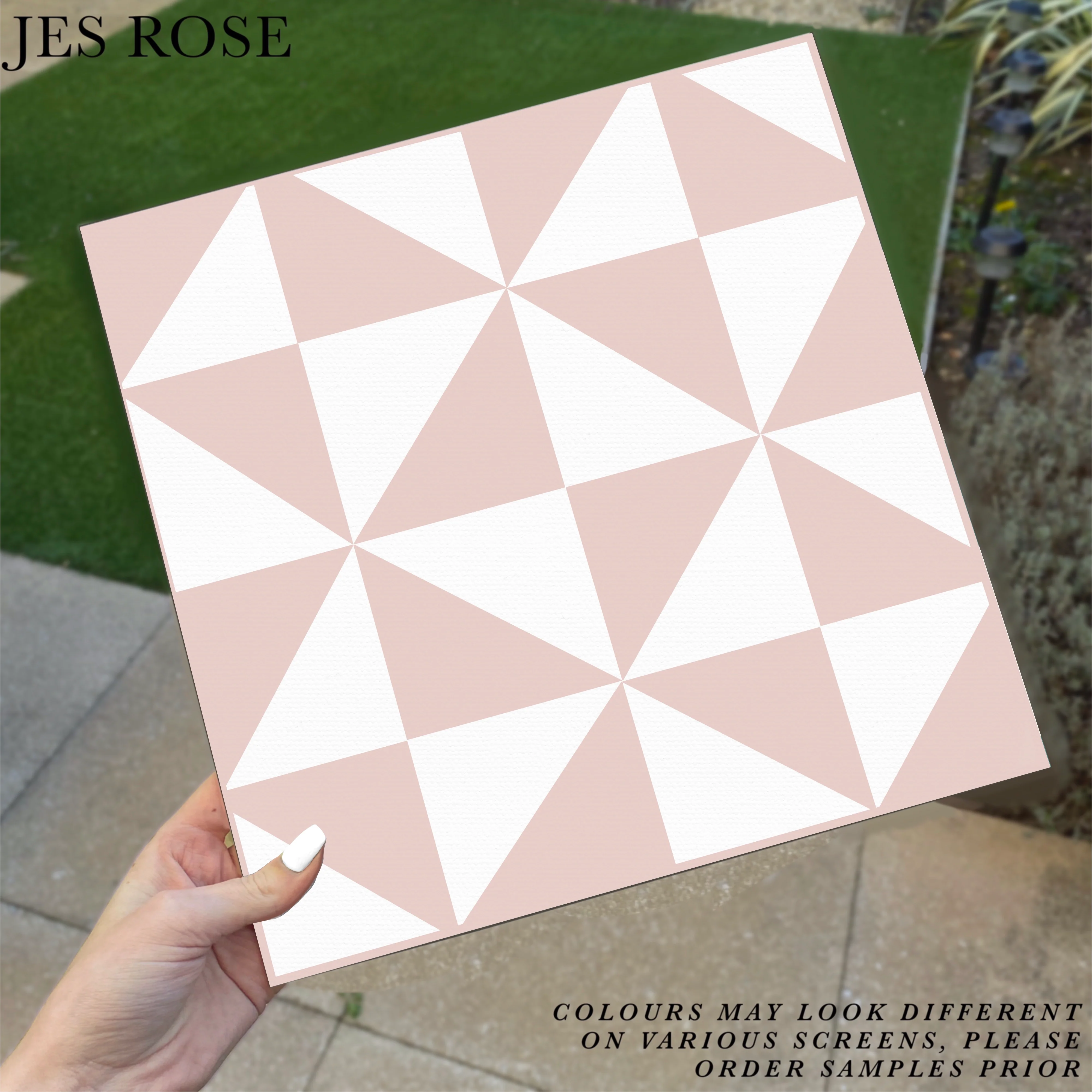 Art Deco Pink Premium Peel & Stick Tiles