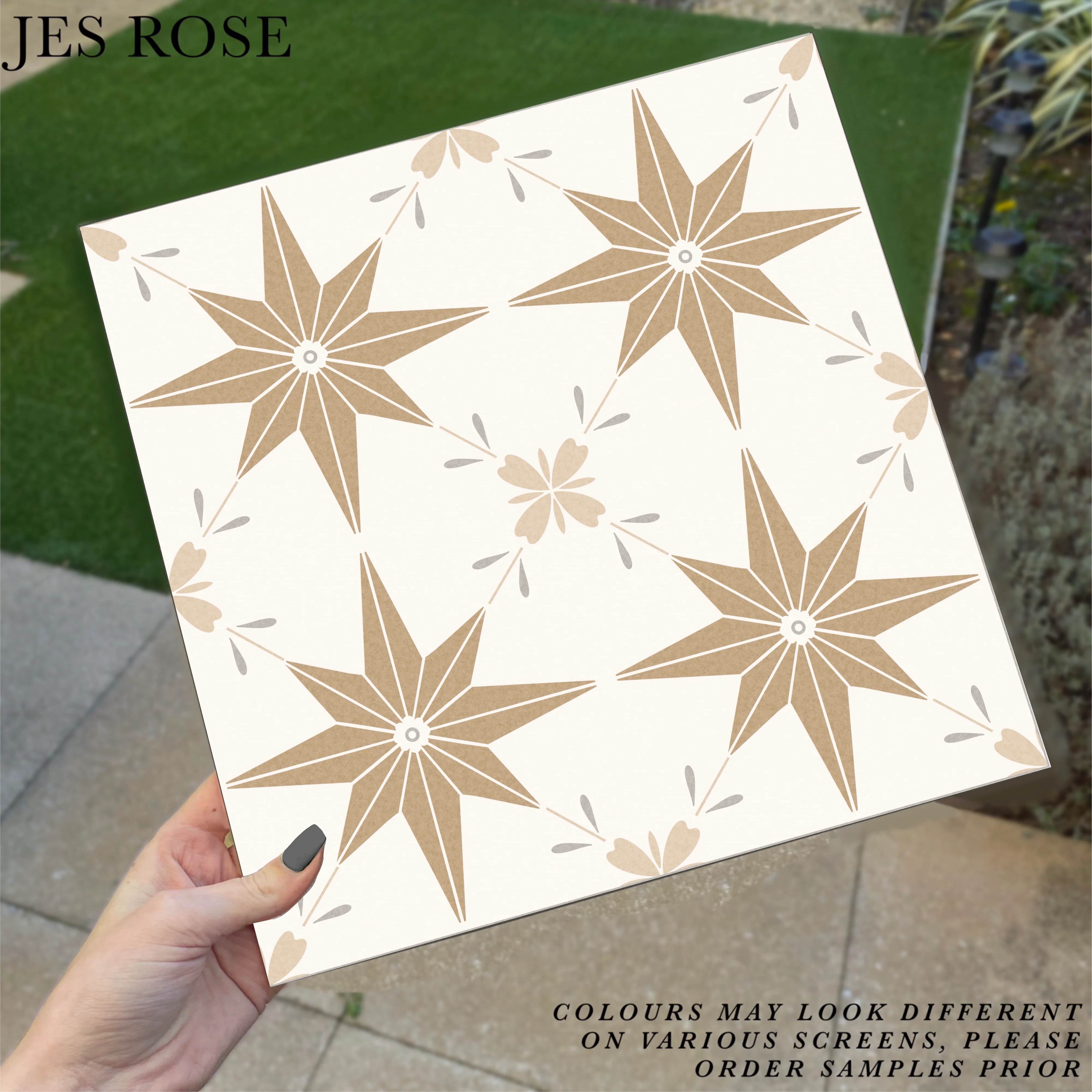Astral Floral Gold Premium Peel & Stick Tiles