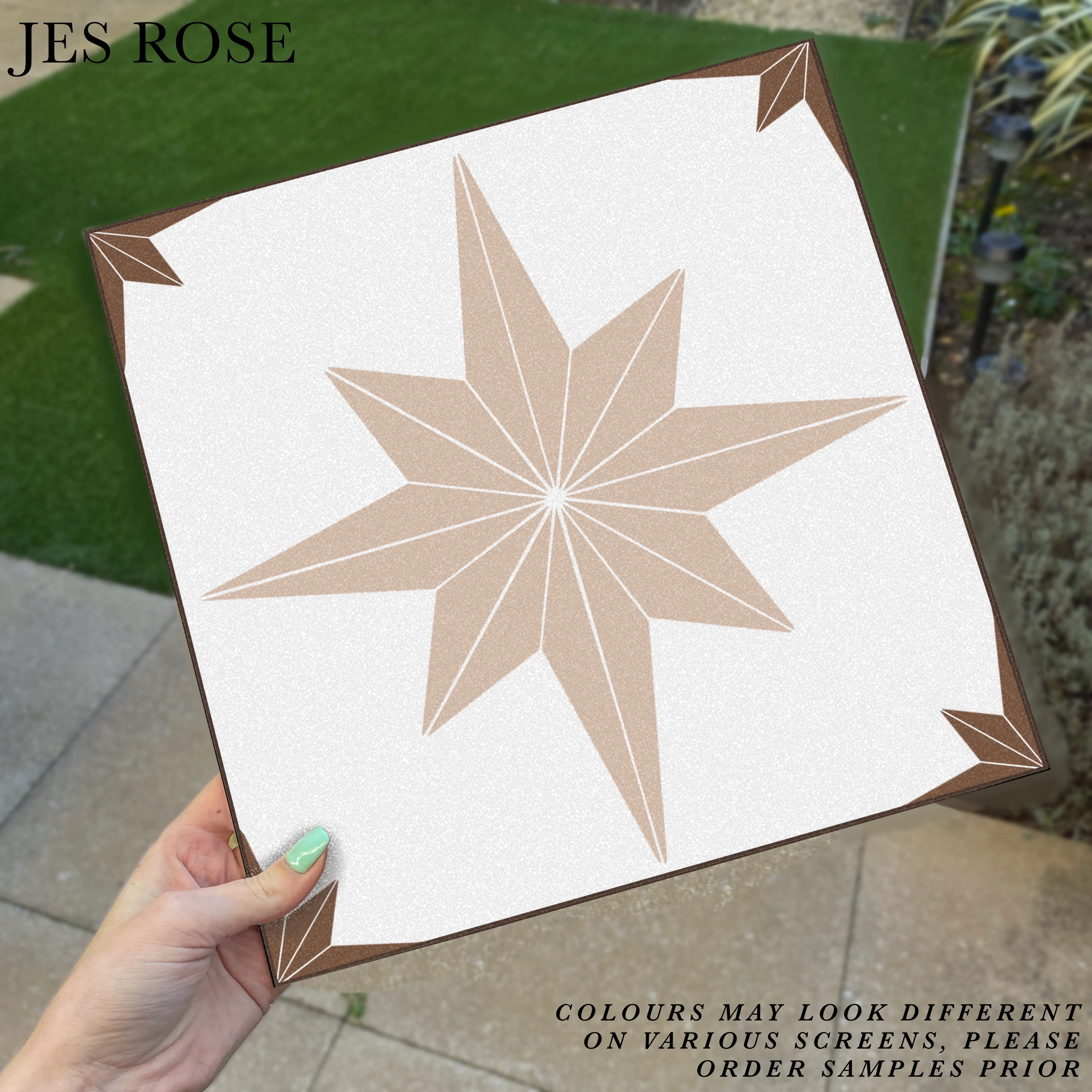 Astral Star Beige (Large) Premium Peel & Stick Tiles