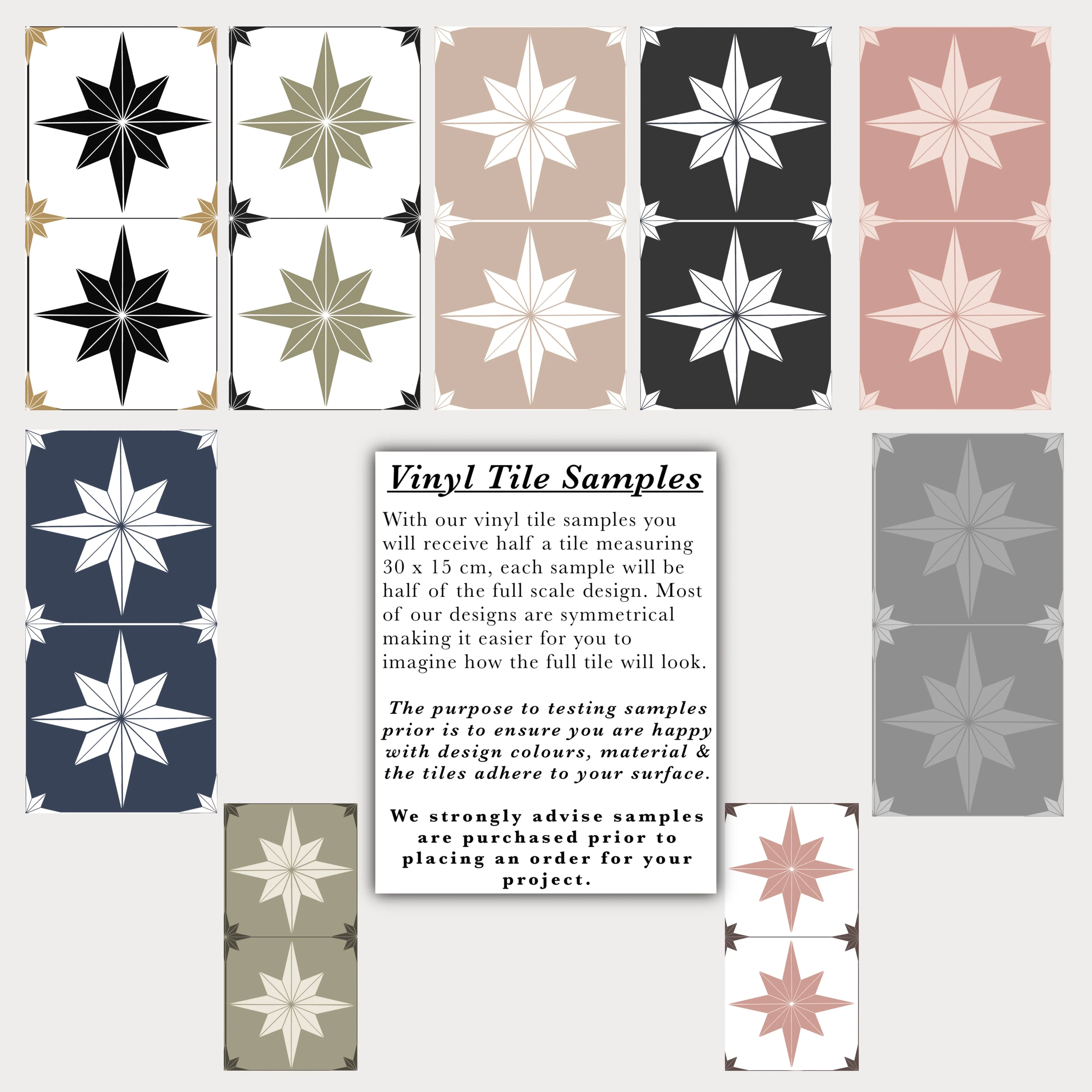 Astral Star Pastel Blue (Small) Premium Peel & Stick Tiles - Image 2