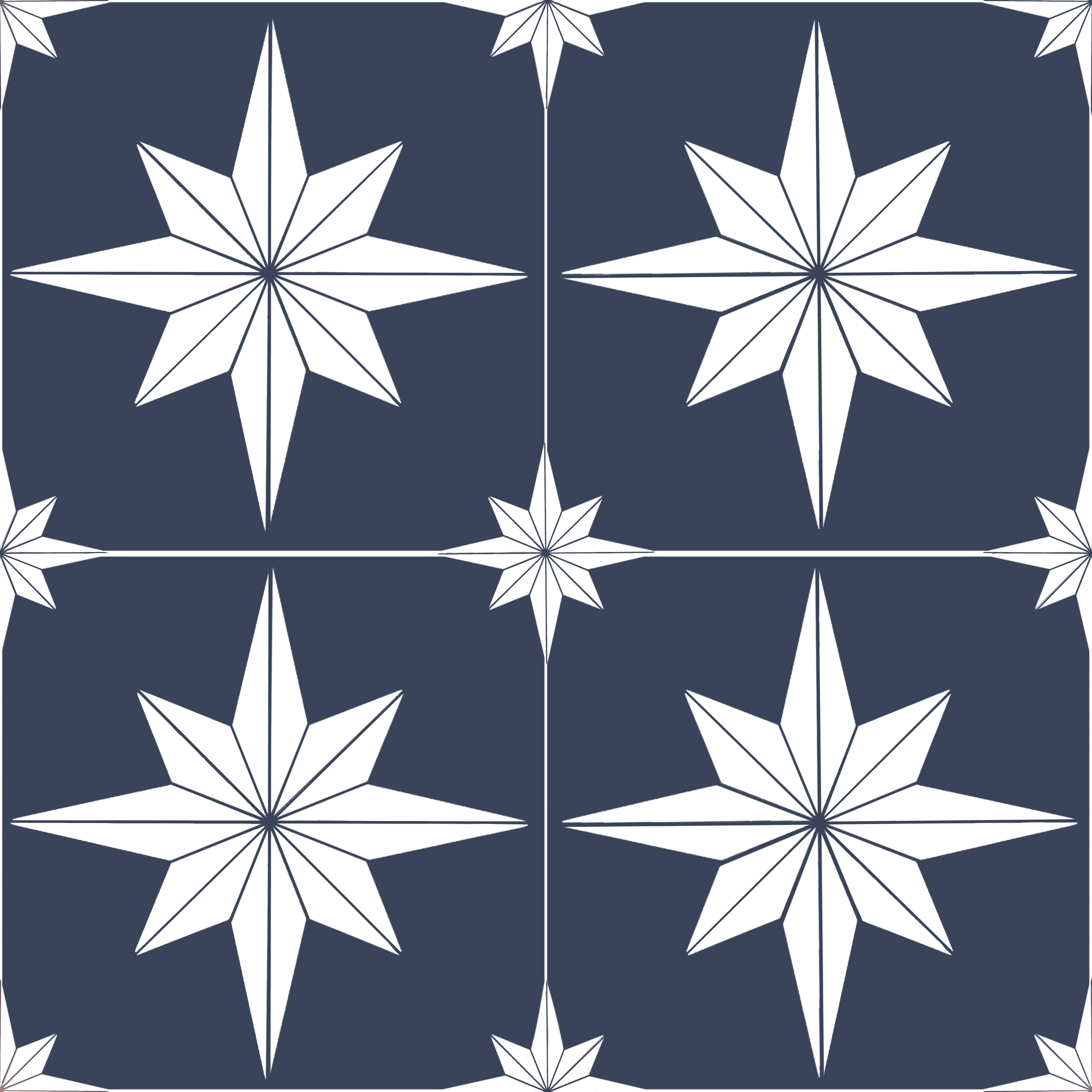 Astral Star Tiles / Colour Background - Window Vinyl