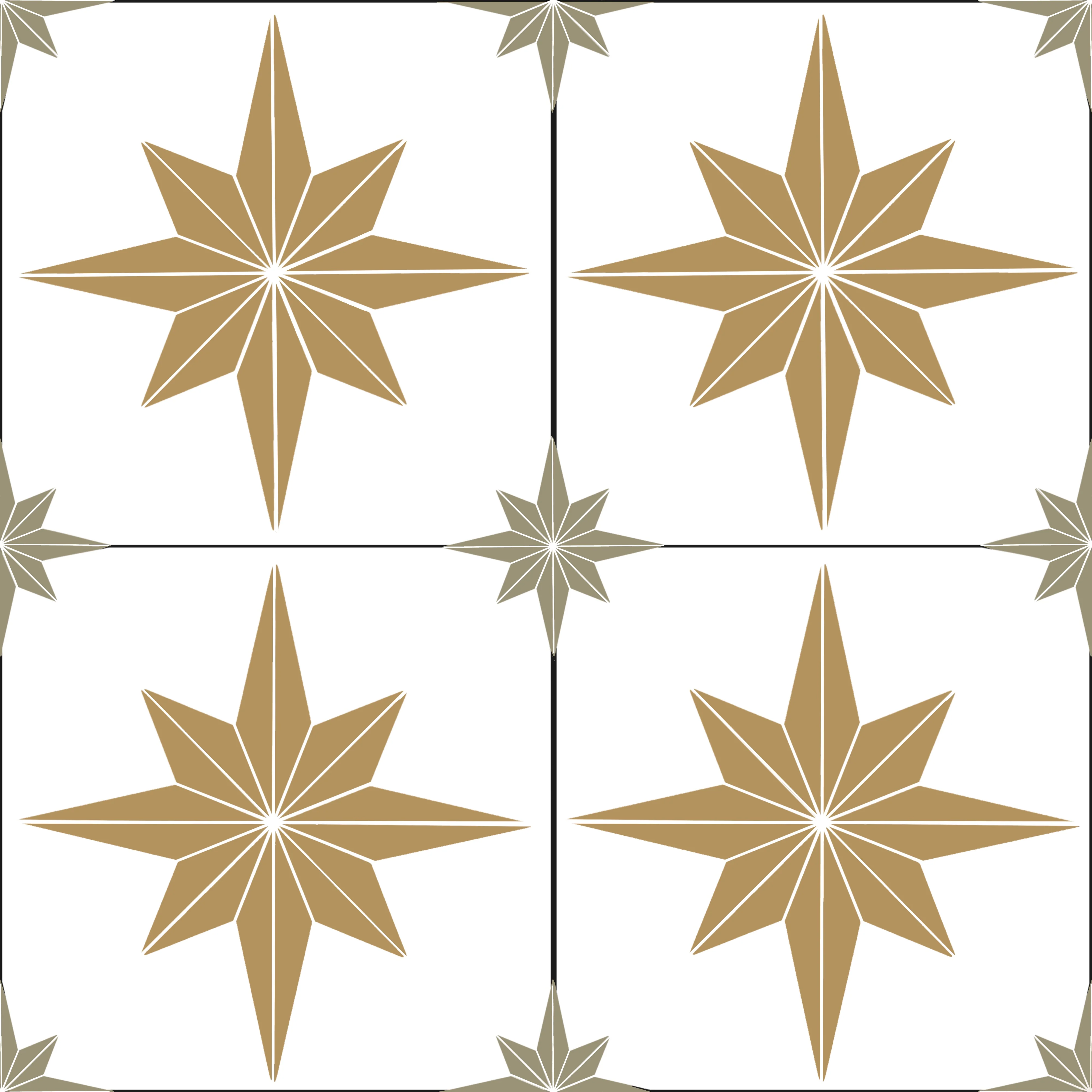 Astral Star Tiles / White Background - Floor & Wall Vinyl - Image 6