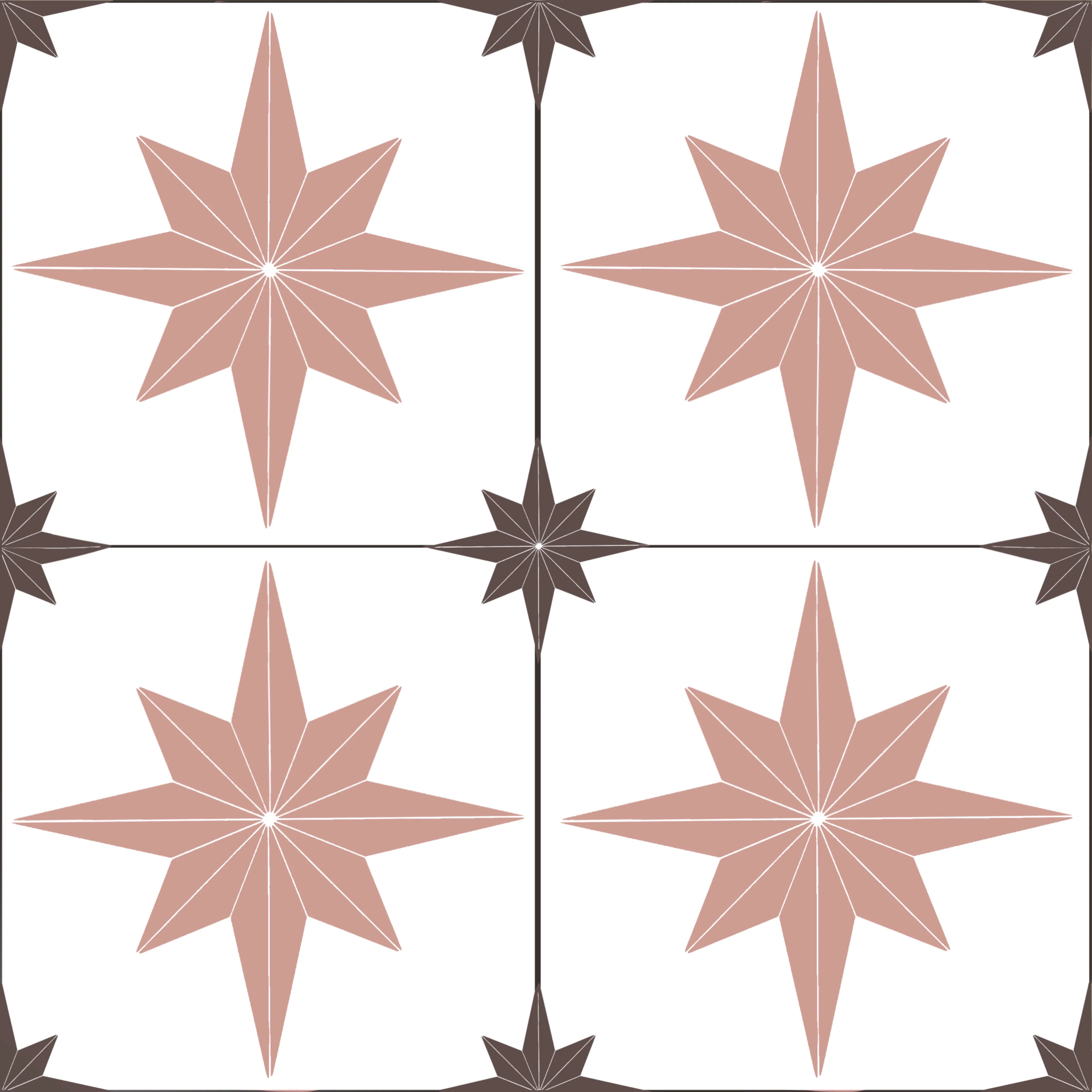 Astral Star Tiles / White Background - Standard Vinyl - Image 2