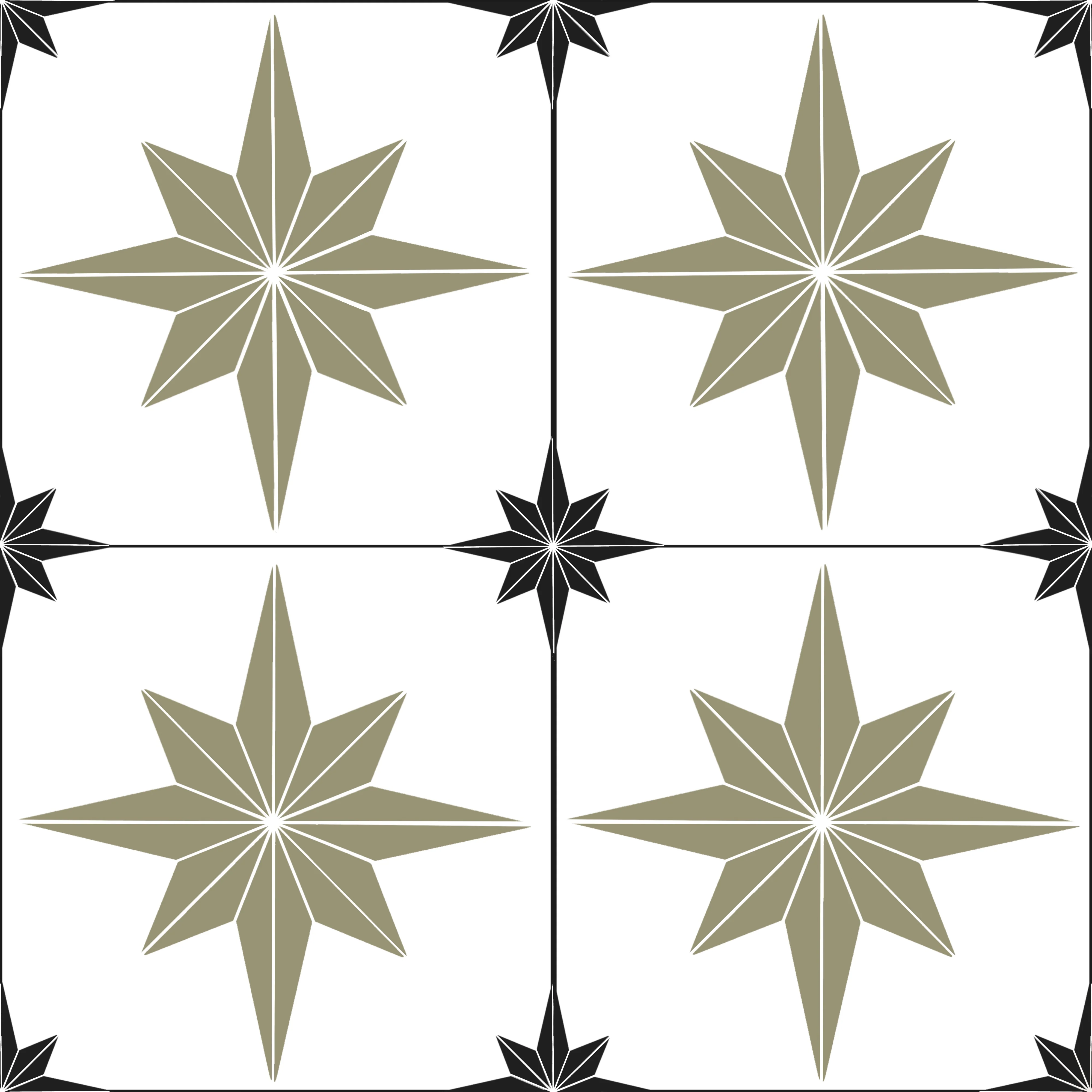 Astral Star Tiles / White Background - Standard Vinyl - Image 3