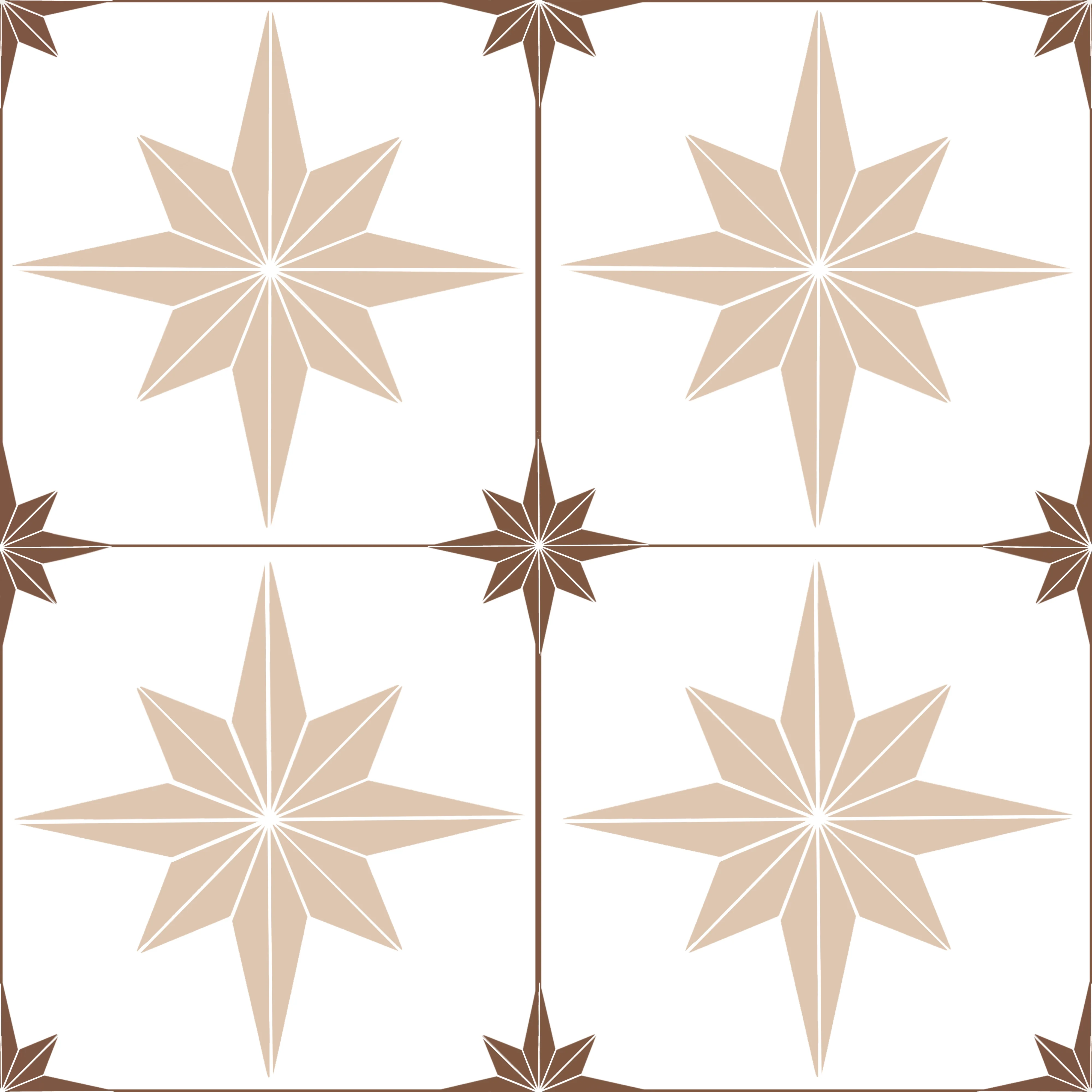 Astral Star Tiles / White Background - Standard Vinyl - Image 4