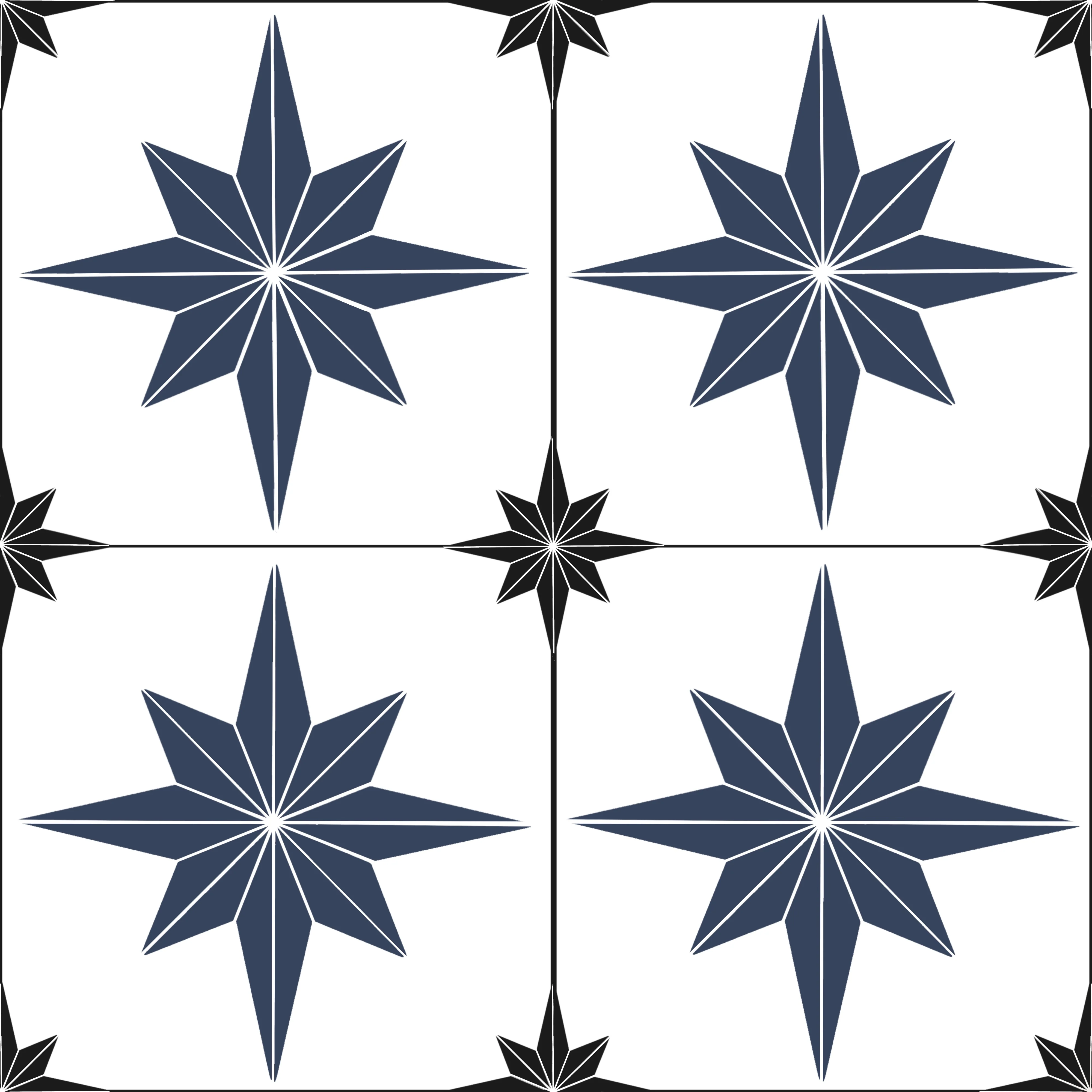 Astral Star Tiles / White Background - Standard Vinyl - Image 5
