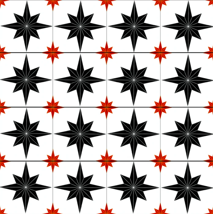 Astral Star Tiles / White Background - Standard Vinyl - Image 7