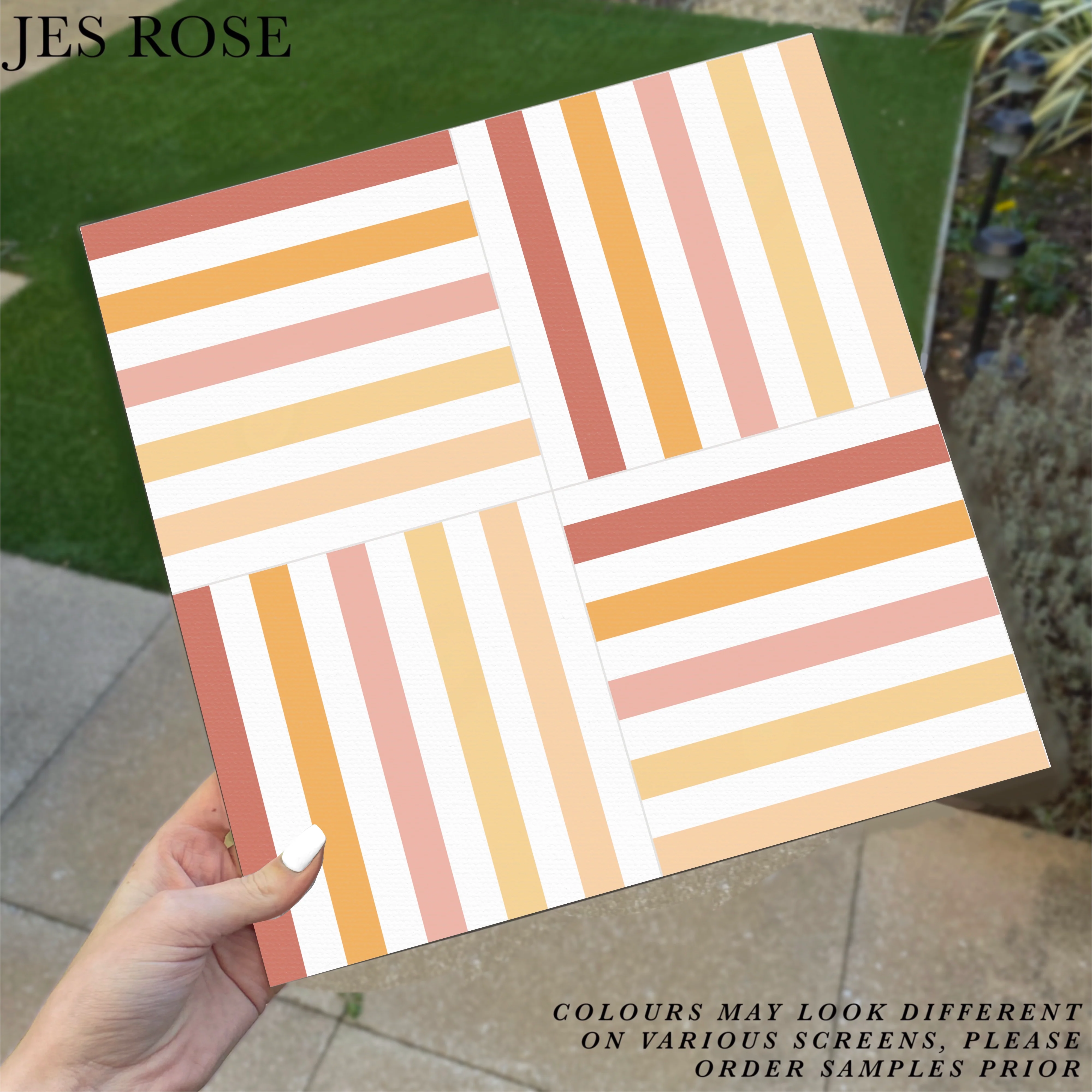 Classic Stripes Retro Premium Peel & Stick Tiles