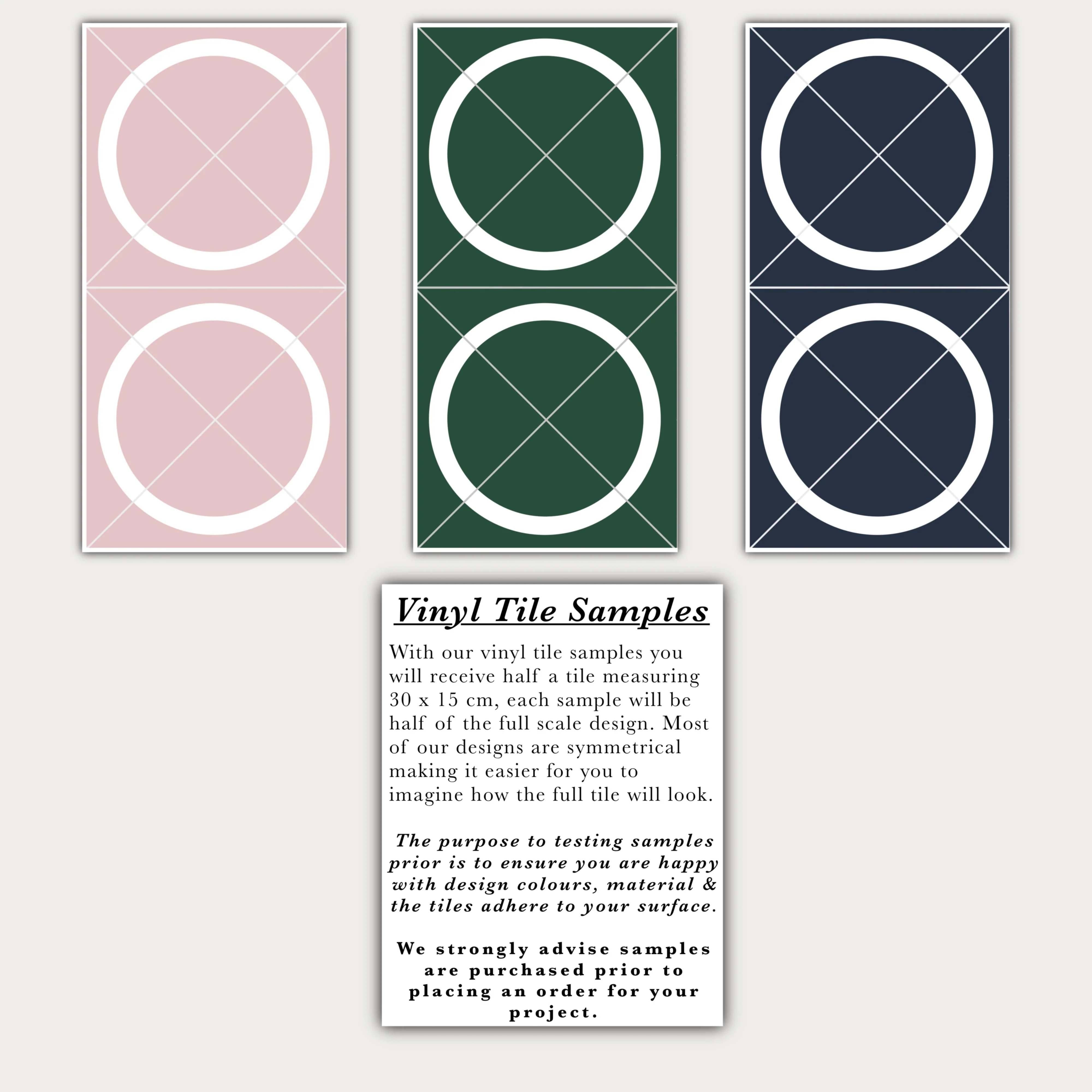 Geometric Circle Red Premium Peel & Stick Tiles - Image 3