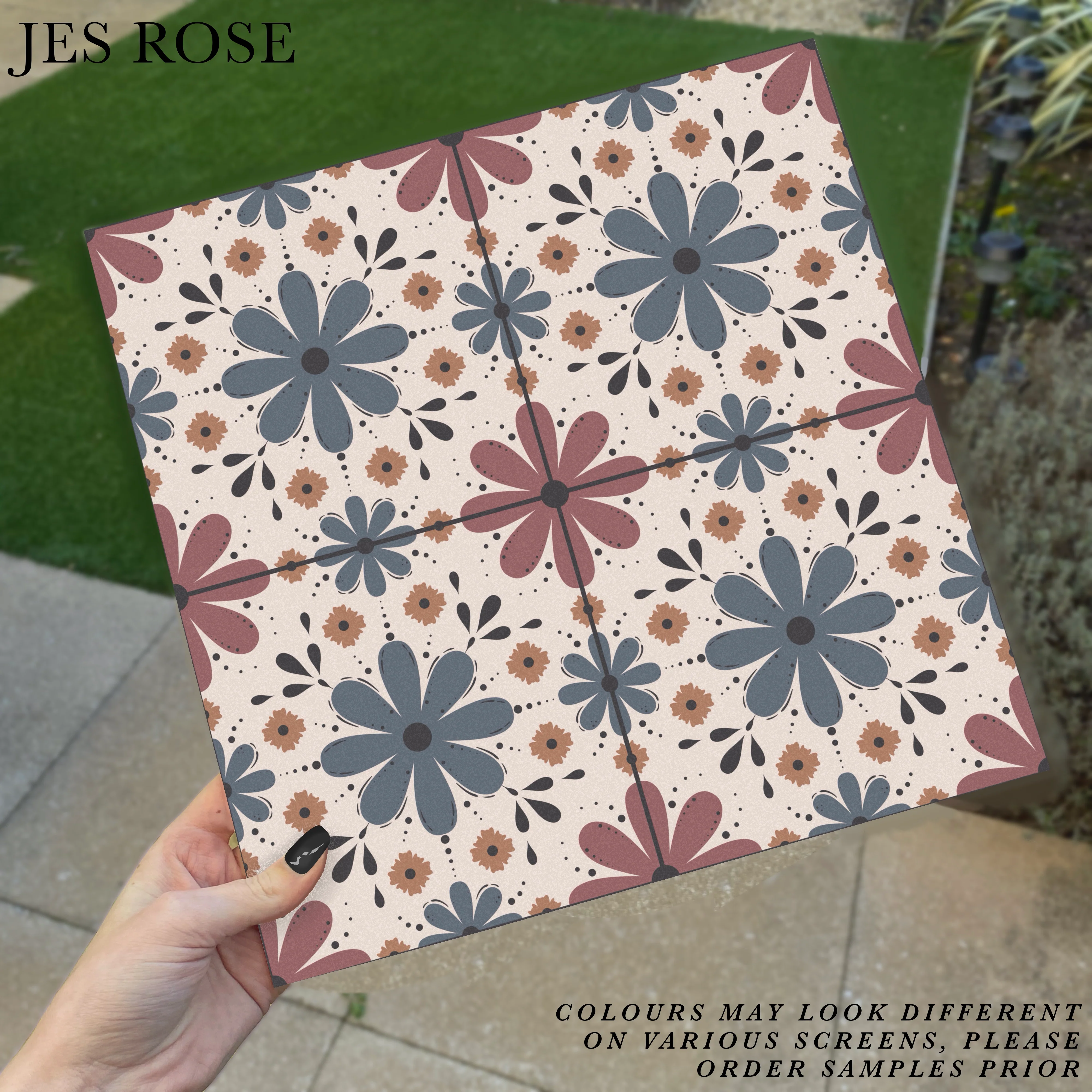 Floral Tiles Boho Premium Peel & Stick Tiles