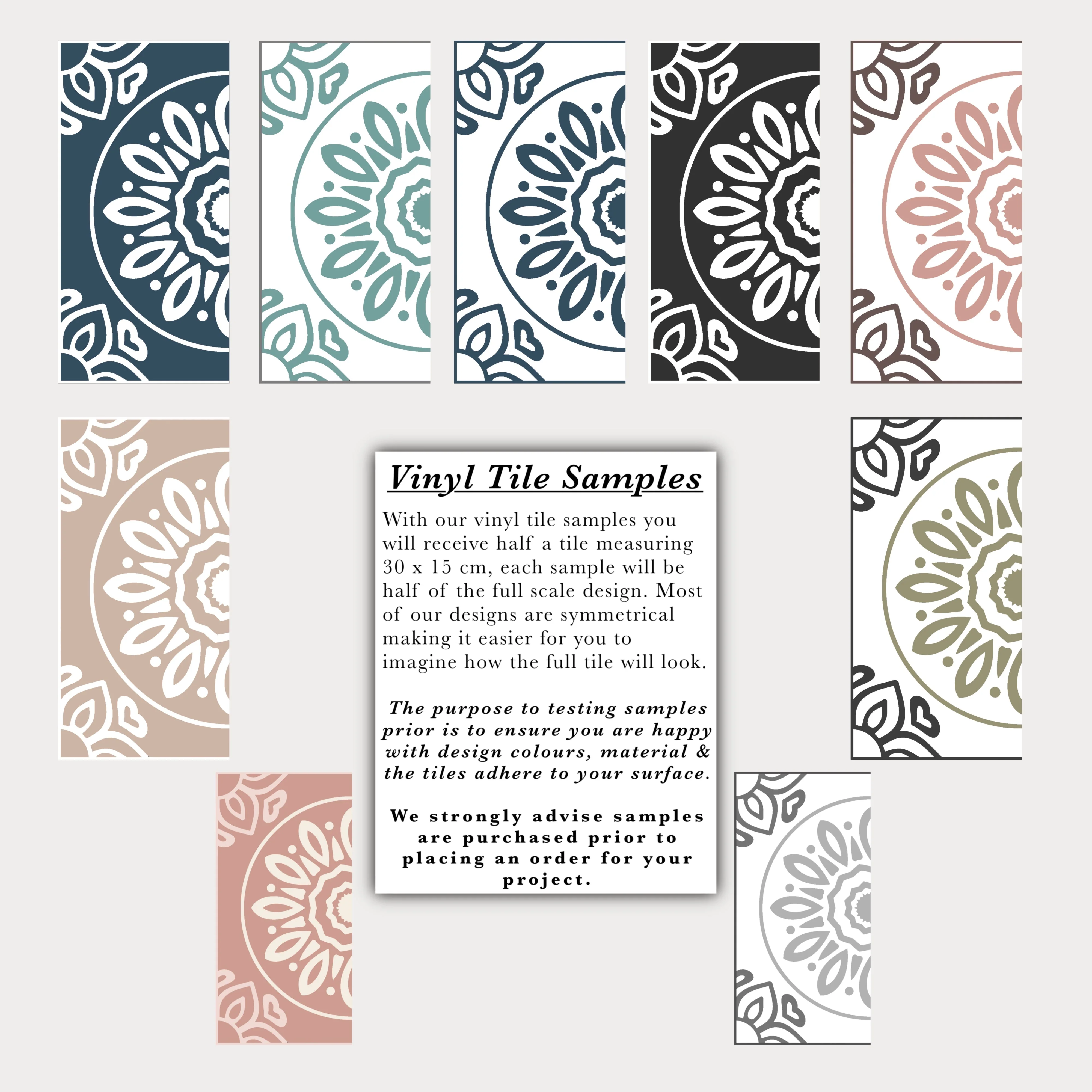 French Pink & Cream (Large) Premium Peel & Stick Tiles - Image 2