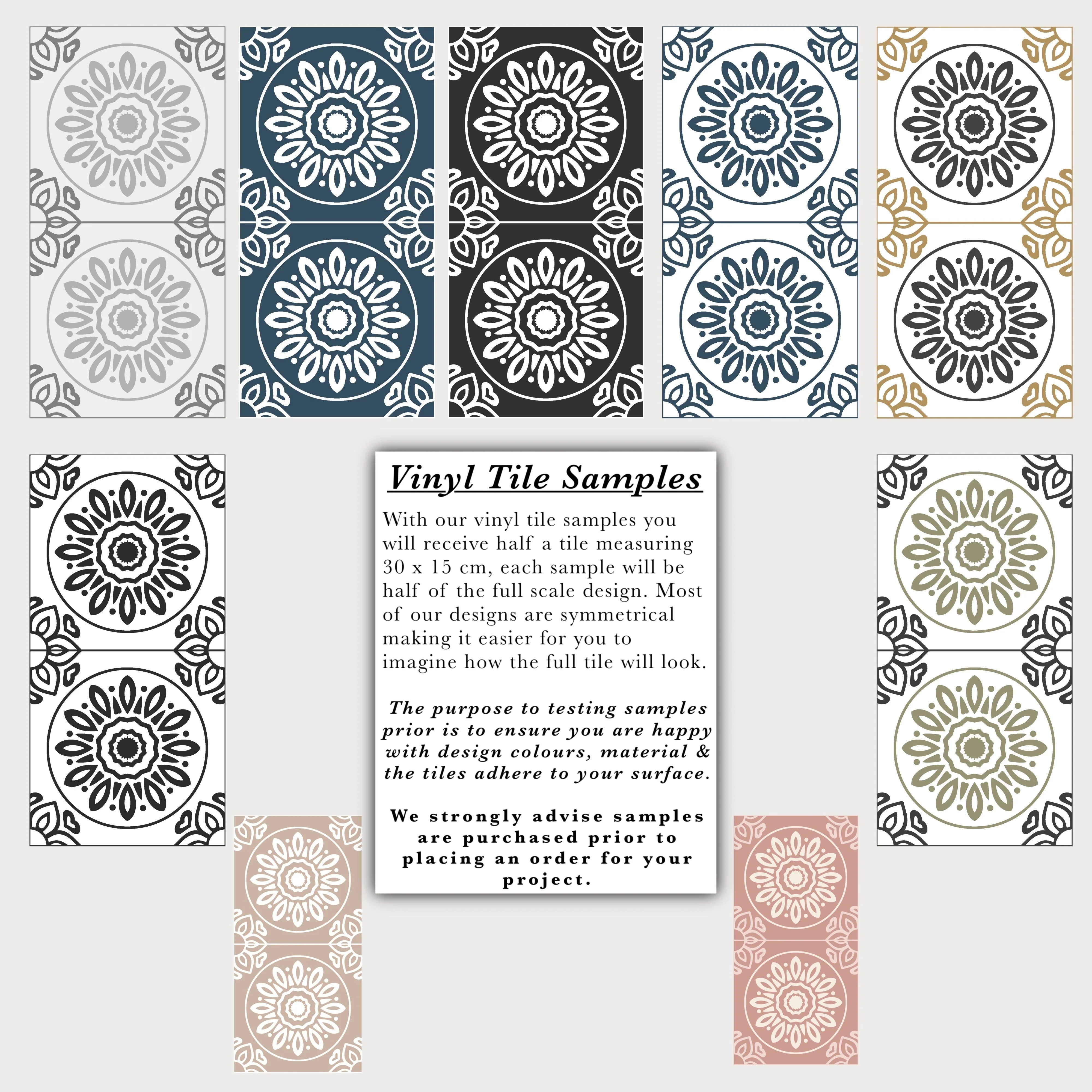 French Pink & Cream (Small) Premium Peel & Stick Tiles - Image 2