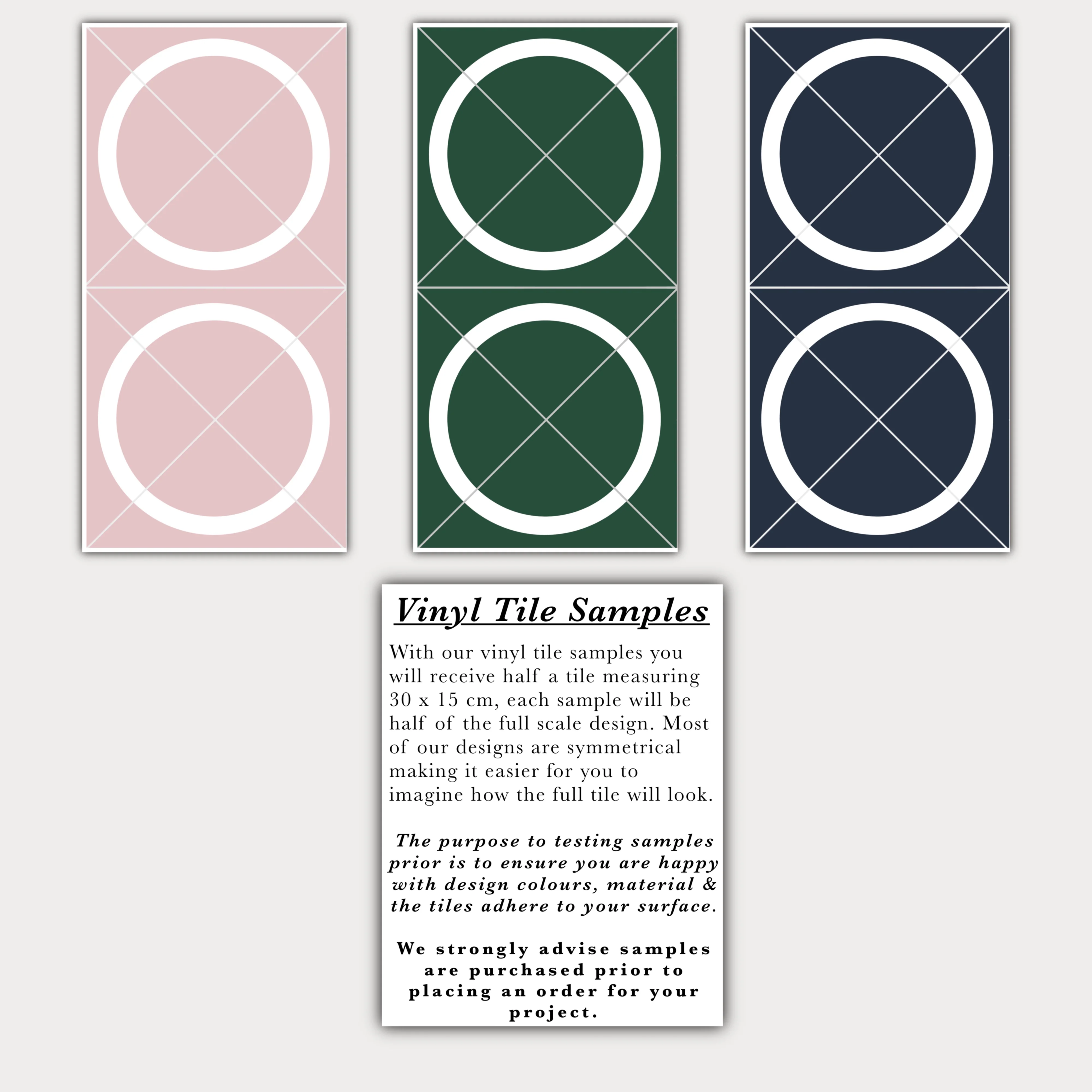 Geometric Circle Pink Premium Peel & Stick Tiles - Image 3