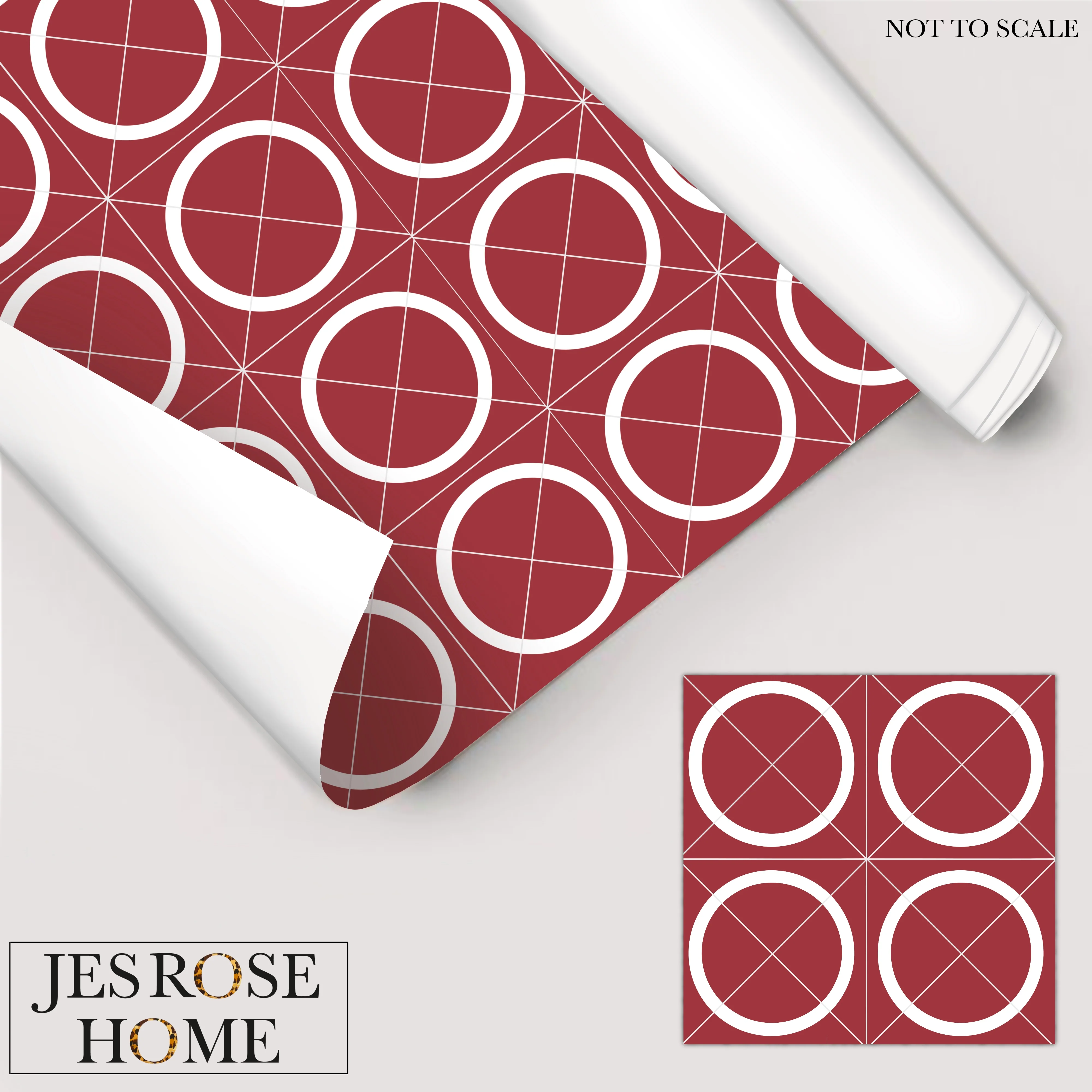 Geometric Circle Tiles - Floor & Wall Vinyl