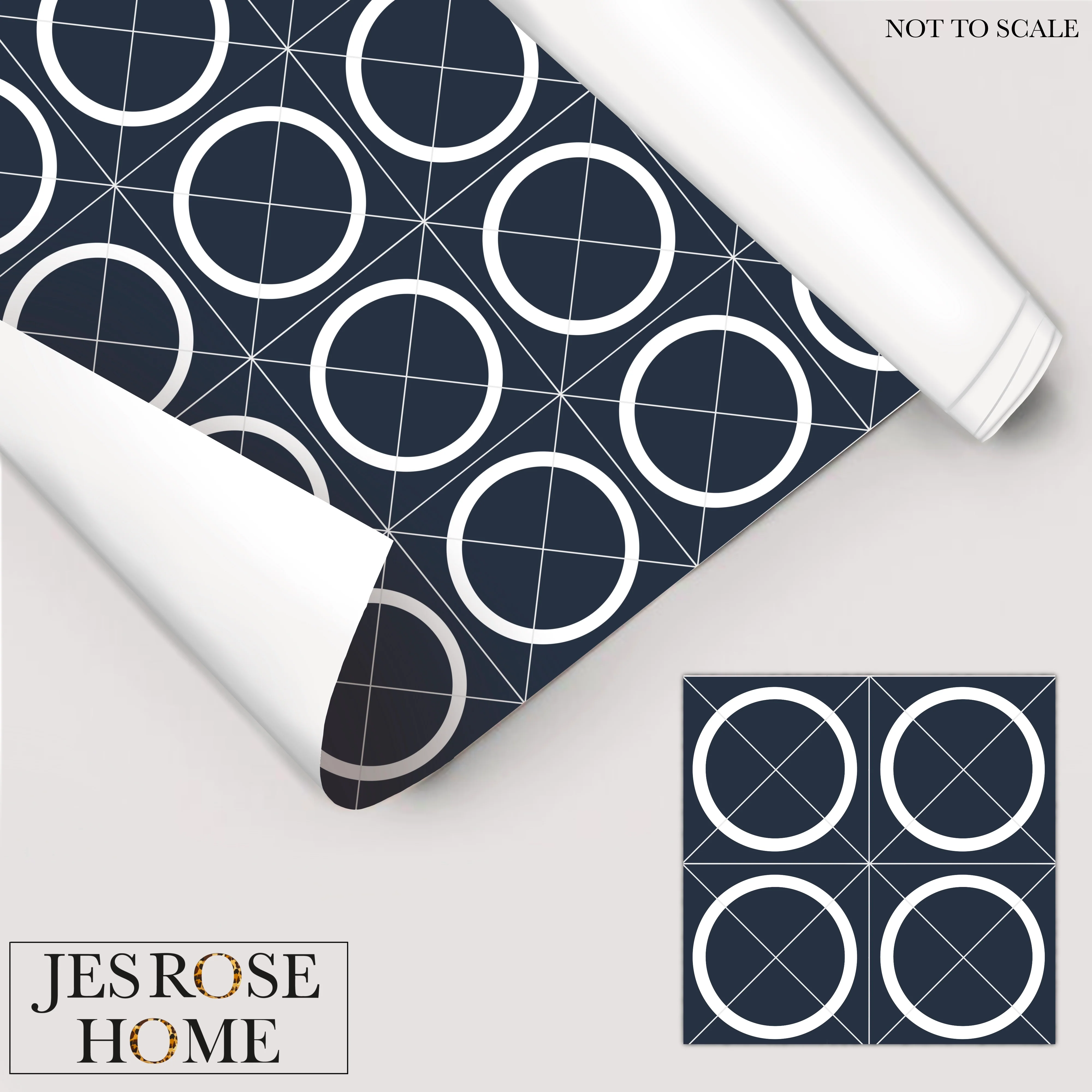 Geometric Circle Tiles - Floor & Wall Vinyl - Image 4
