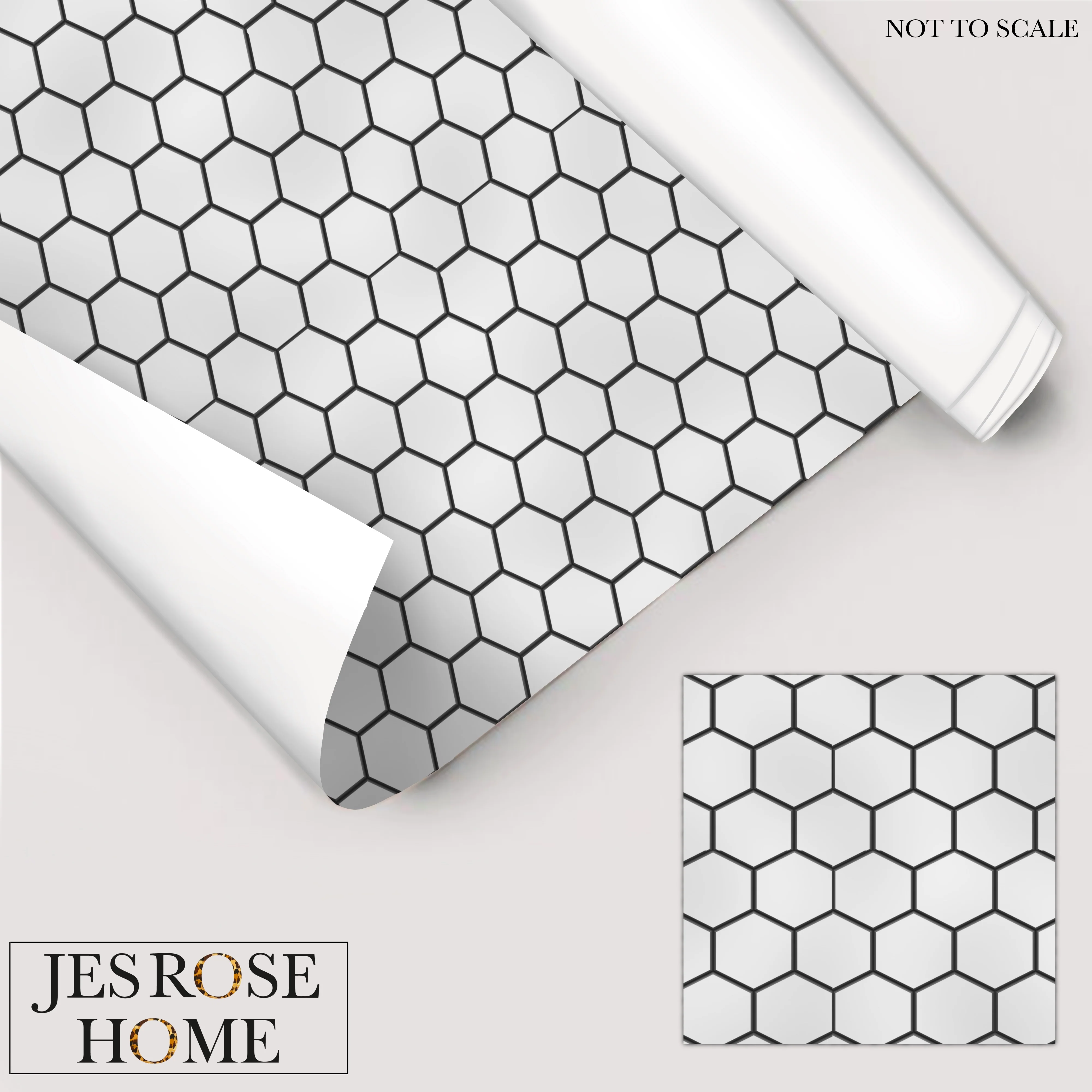 Hexagon Tiles - Floor & Wall Vinyl