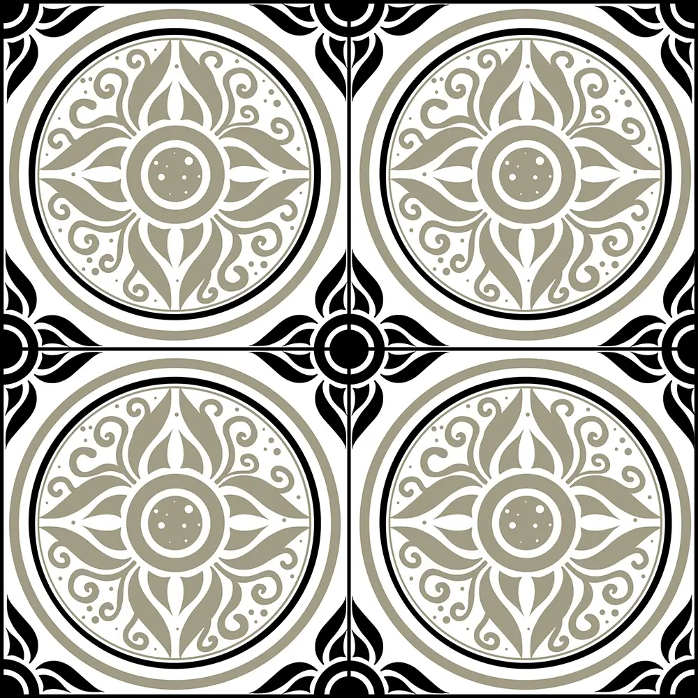Lisbon Tiles Sage & Black Shower Panel - Image 2