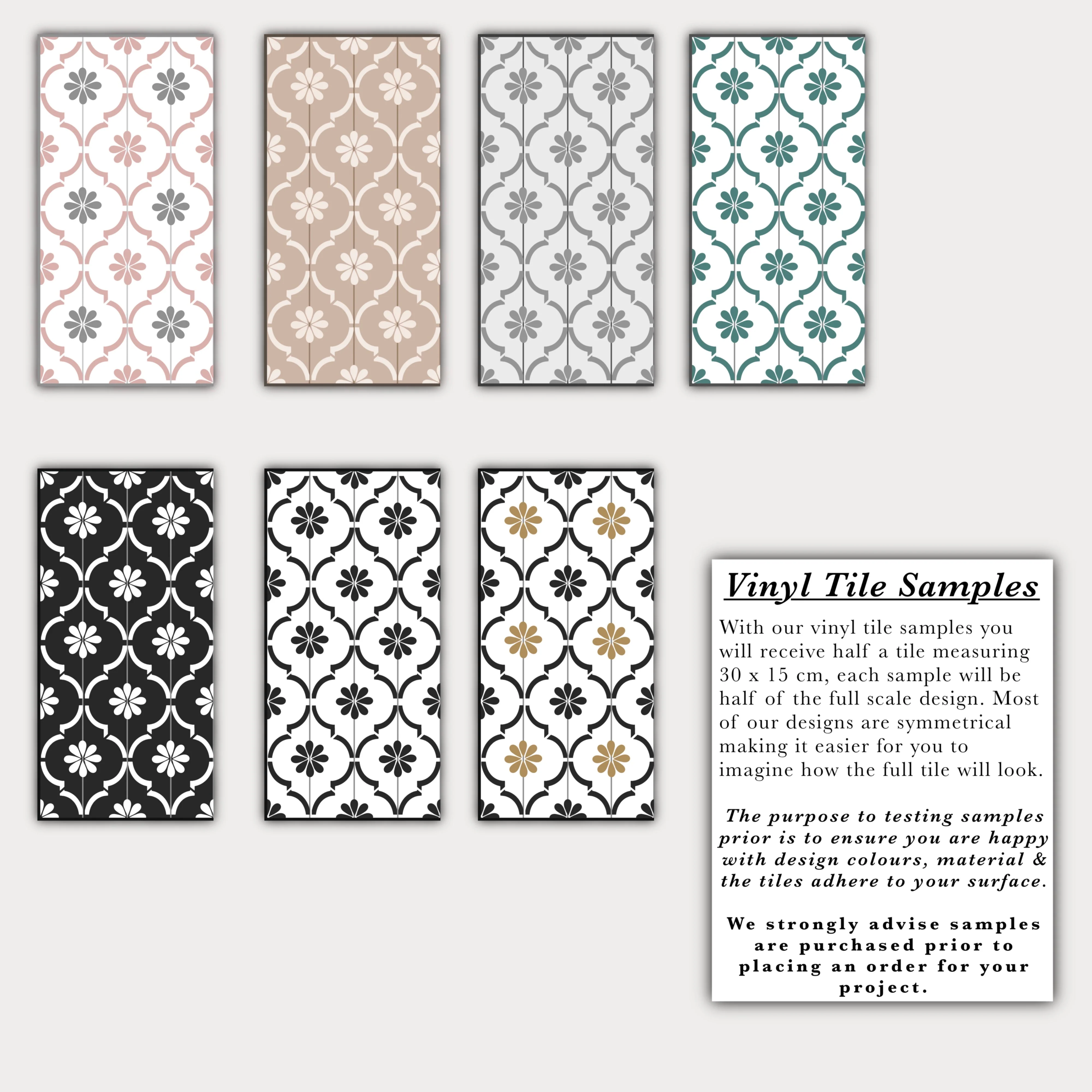 Moroccan Jannah Pink & Grey Premium Peel & Stick Tiles - Image 3