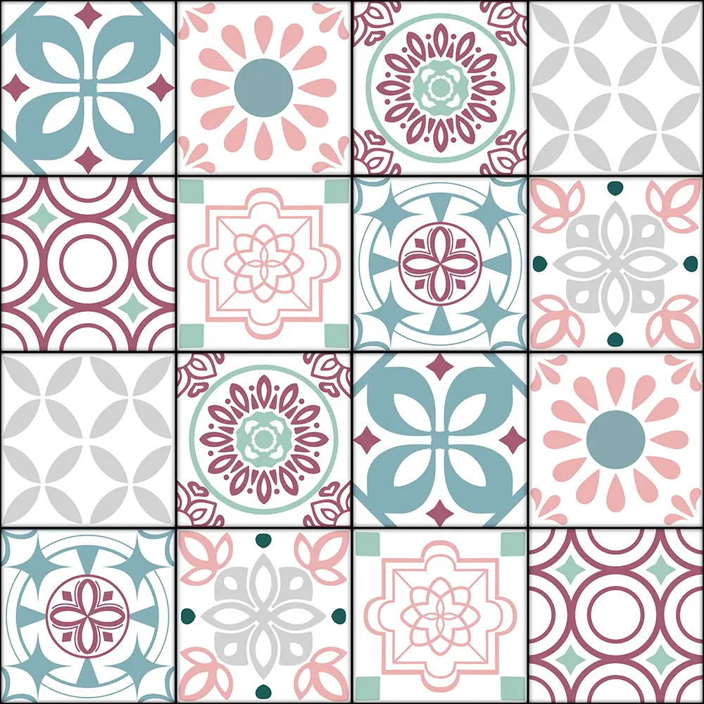 Mosaic Tiles Pastel Shower Panel - Image 2