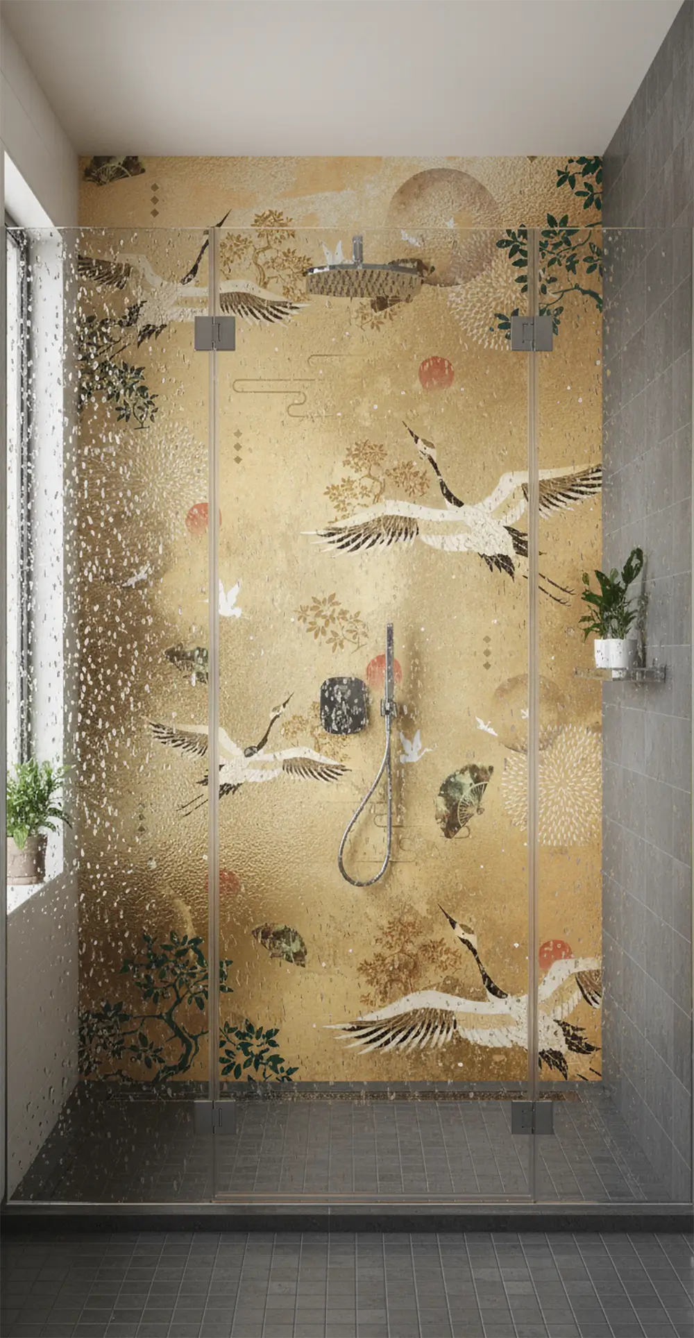 Oriental Cranes Shower Panel - Image 5