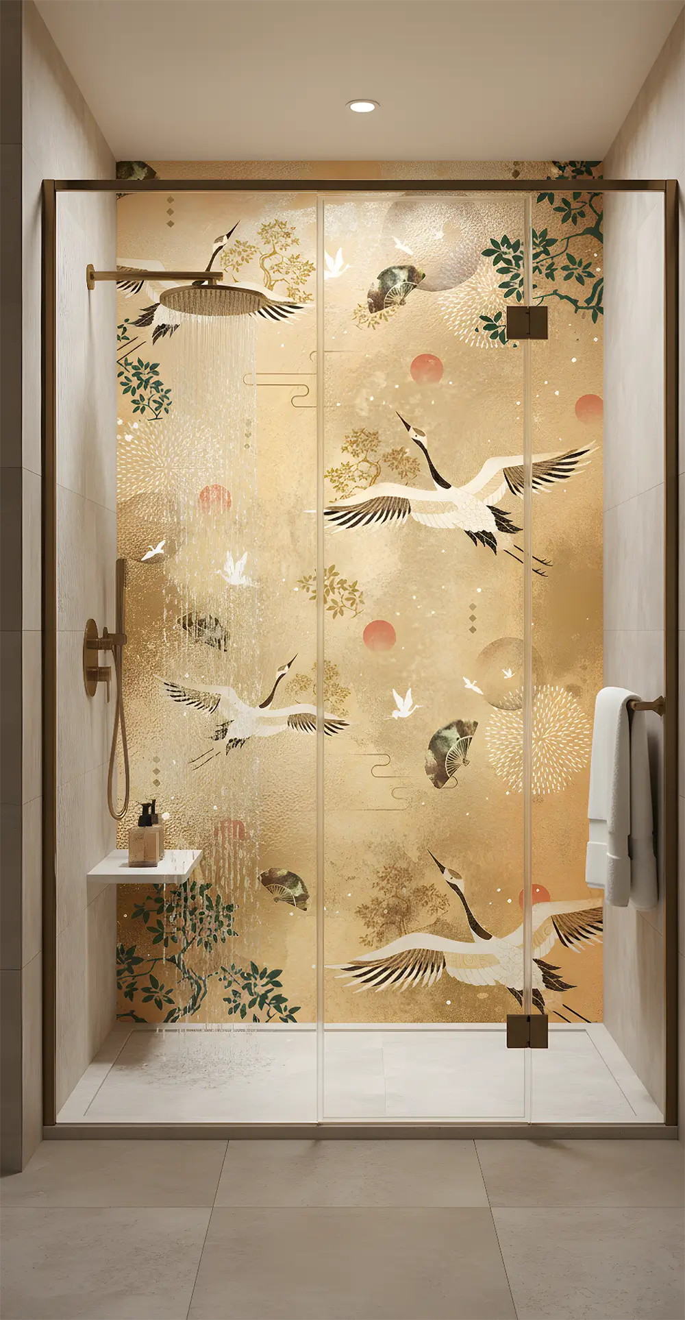 Oriental Cranes Shower Panel - Image 6