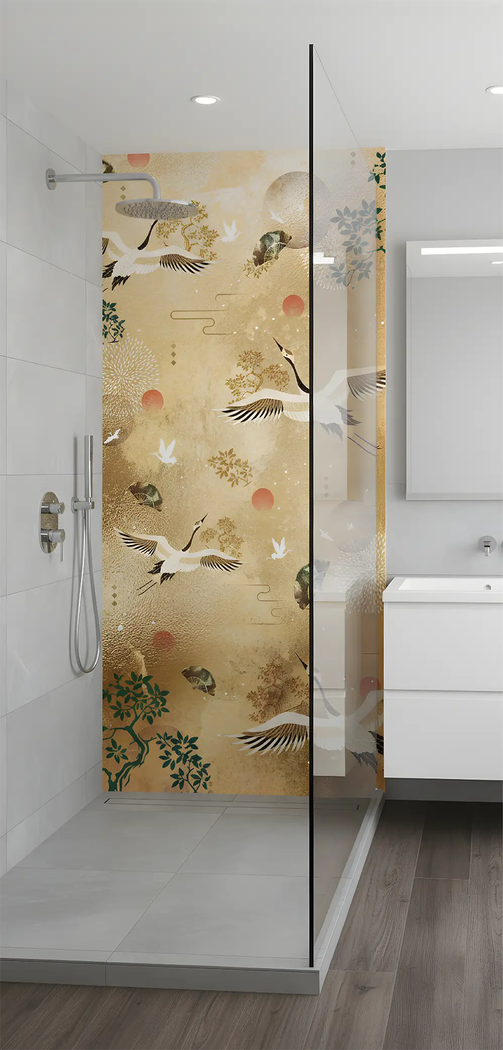 Oriental Cranes Shower Panel - Image 7