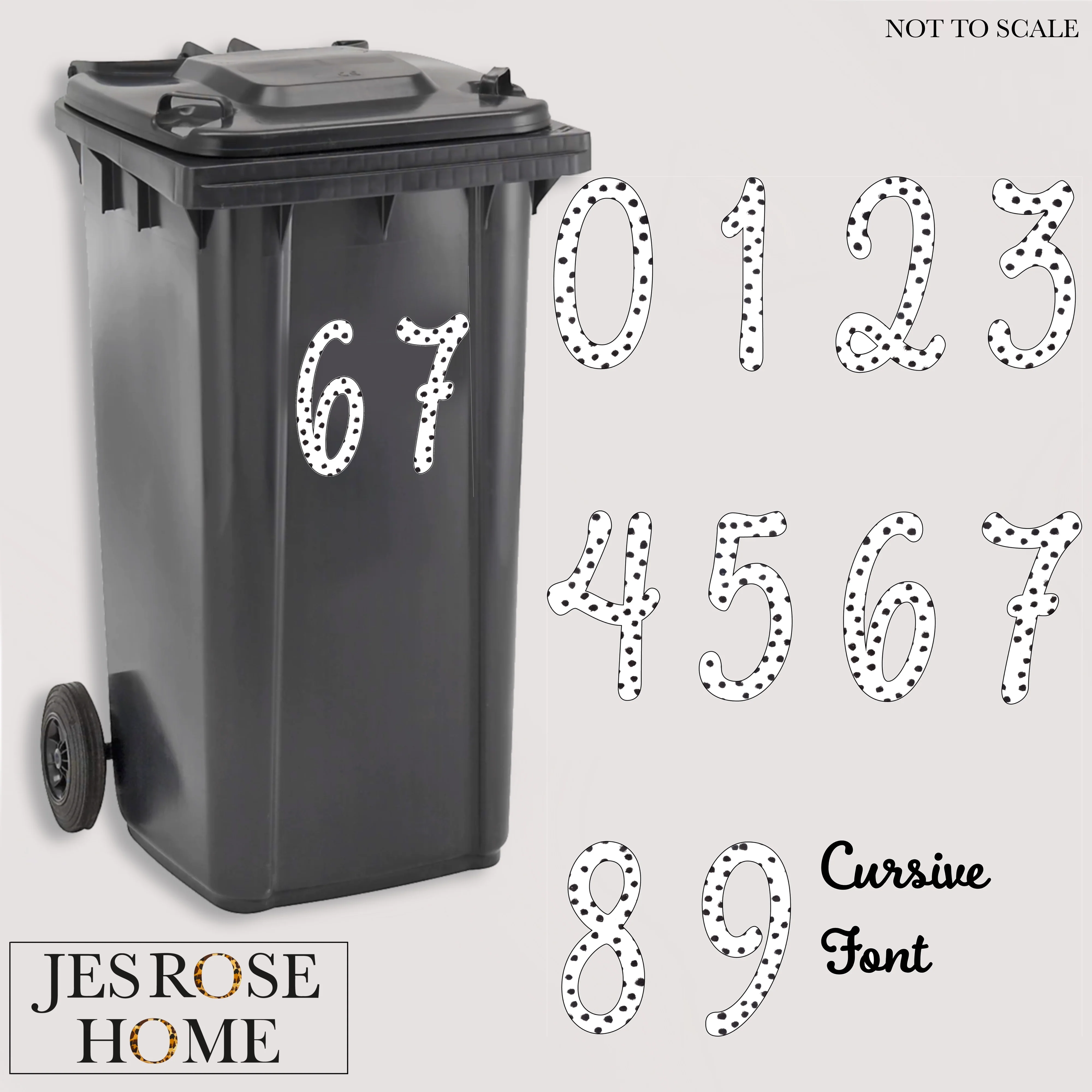 Polka Dot Number Decal