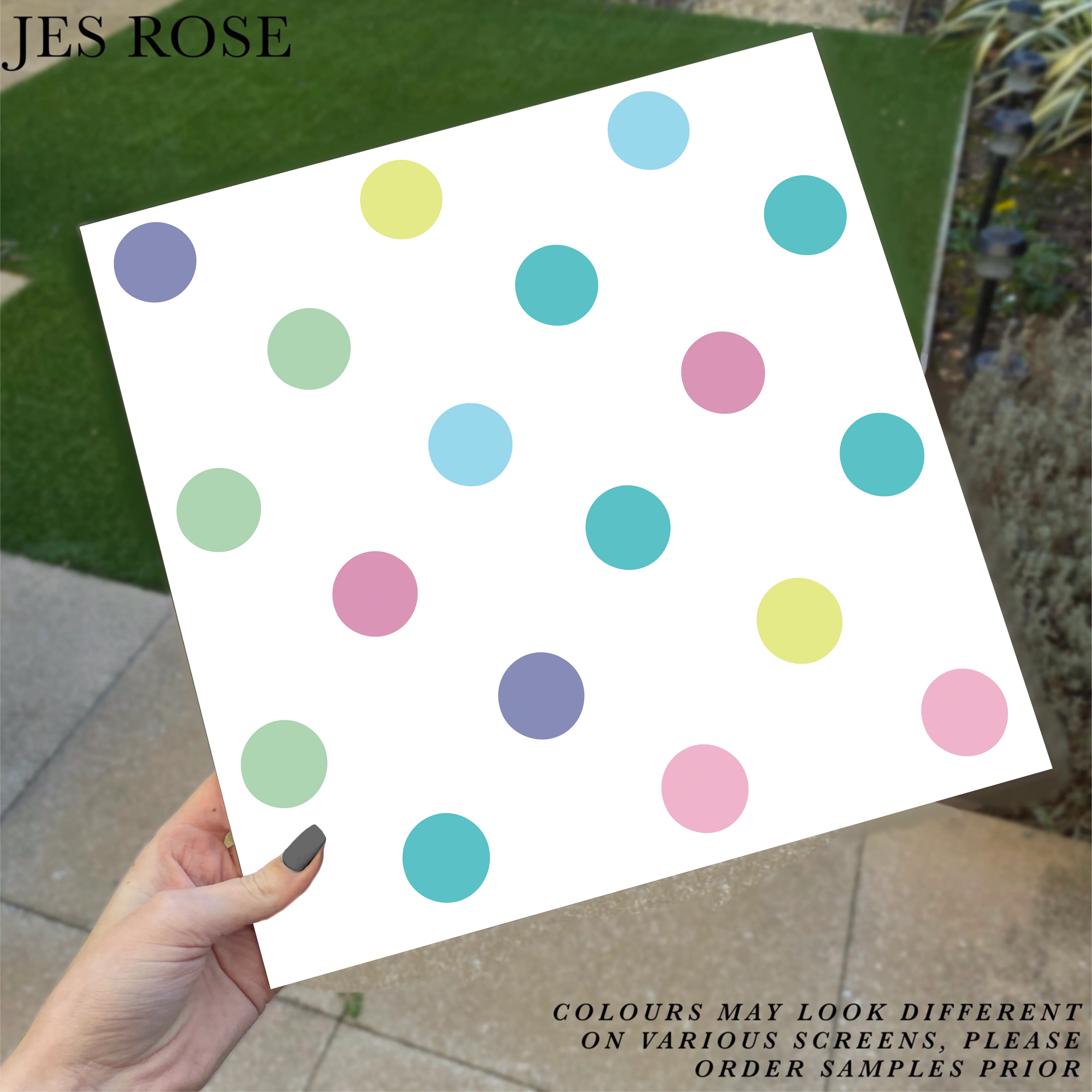 Polka Dot Pastel Premium Peel & Stick Tiles
