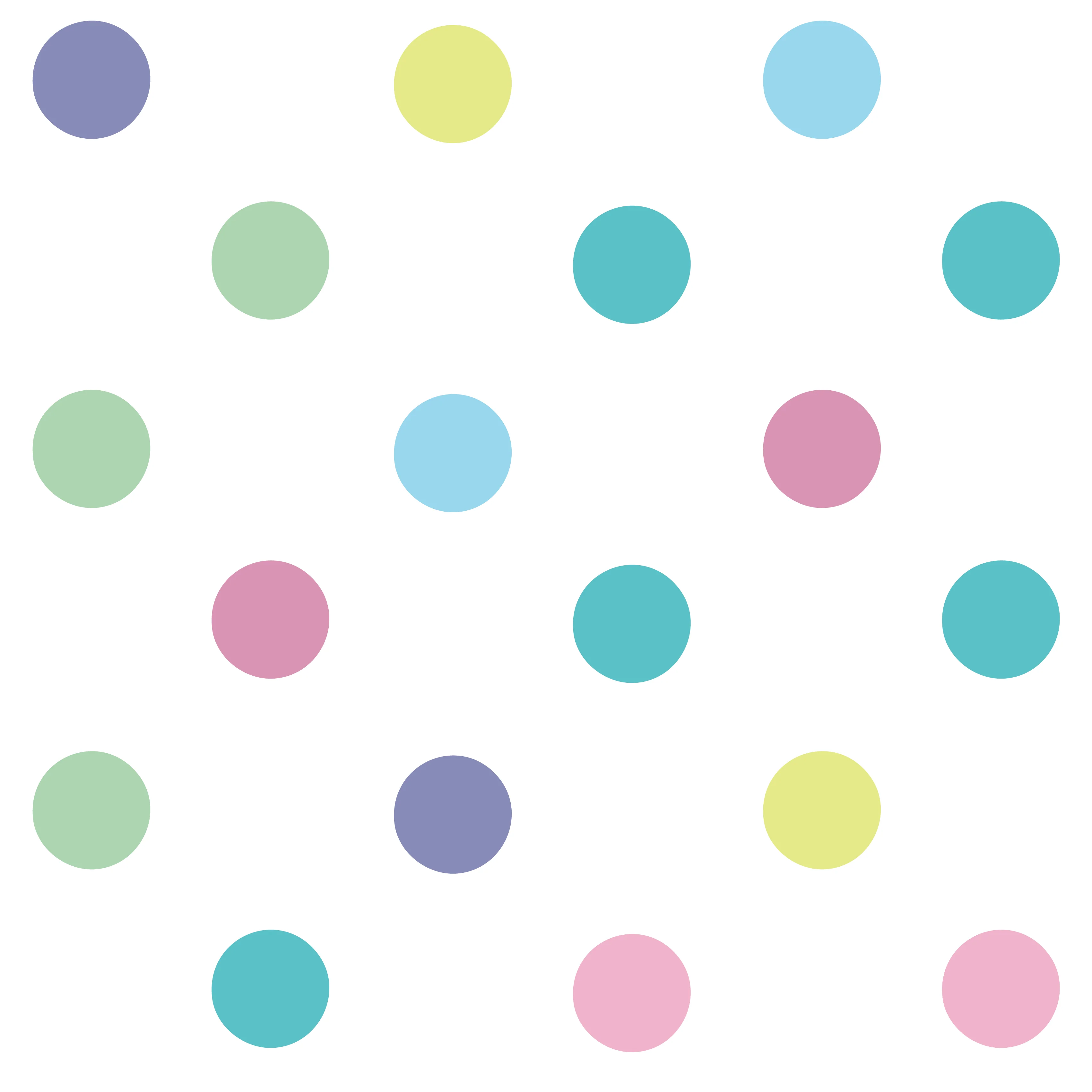 Polka Dot Pastel Premium Peel & Stick Tiles - Image 2