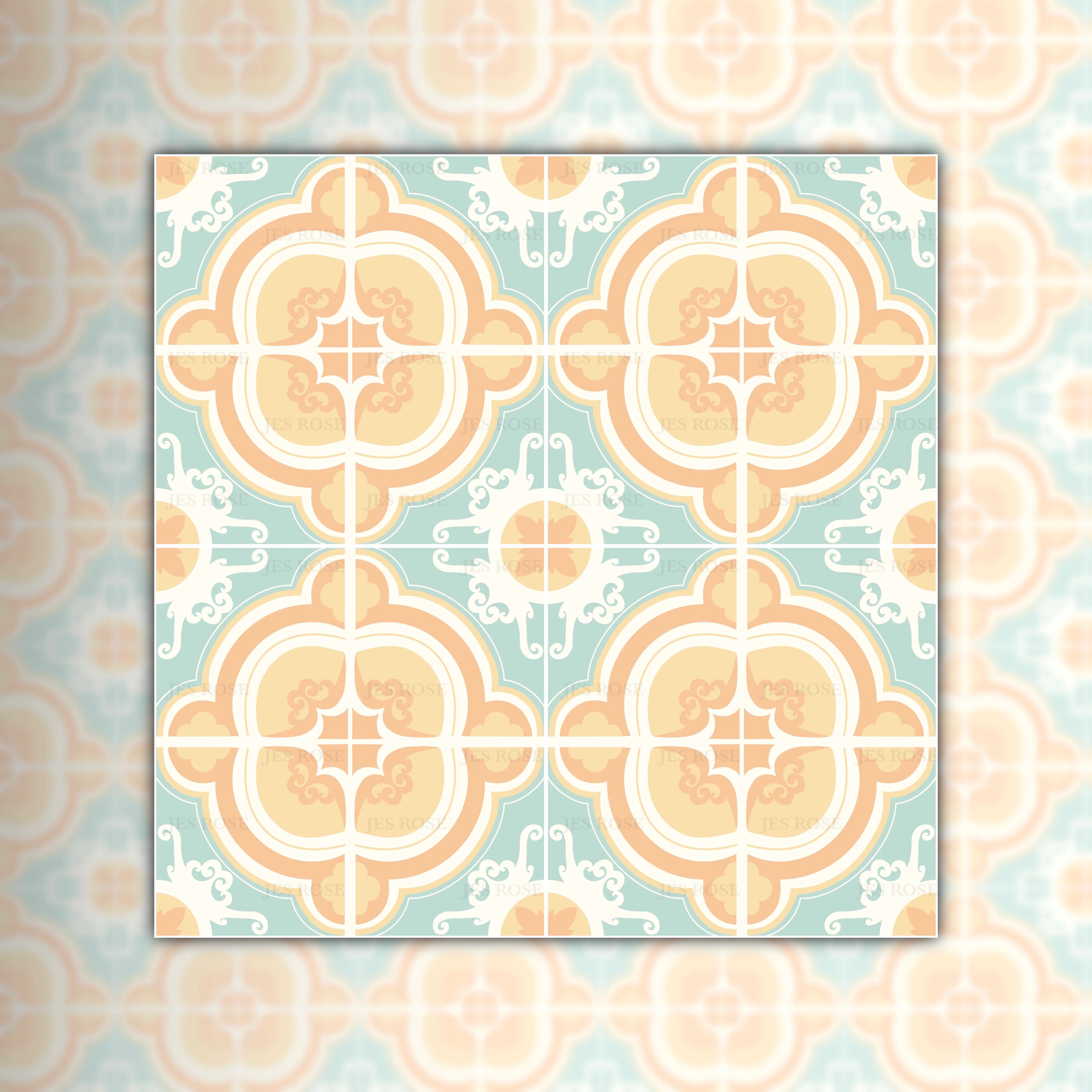 Venice Pastel (small) Premium Peel & Stick Tiles