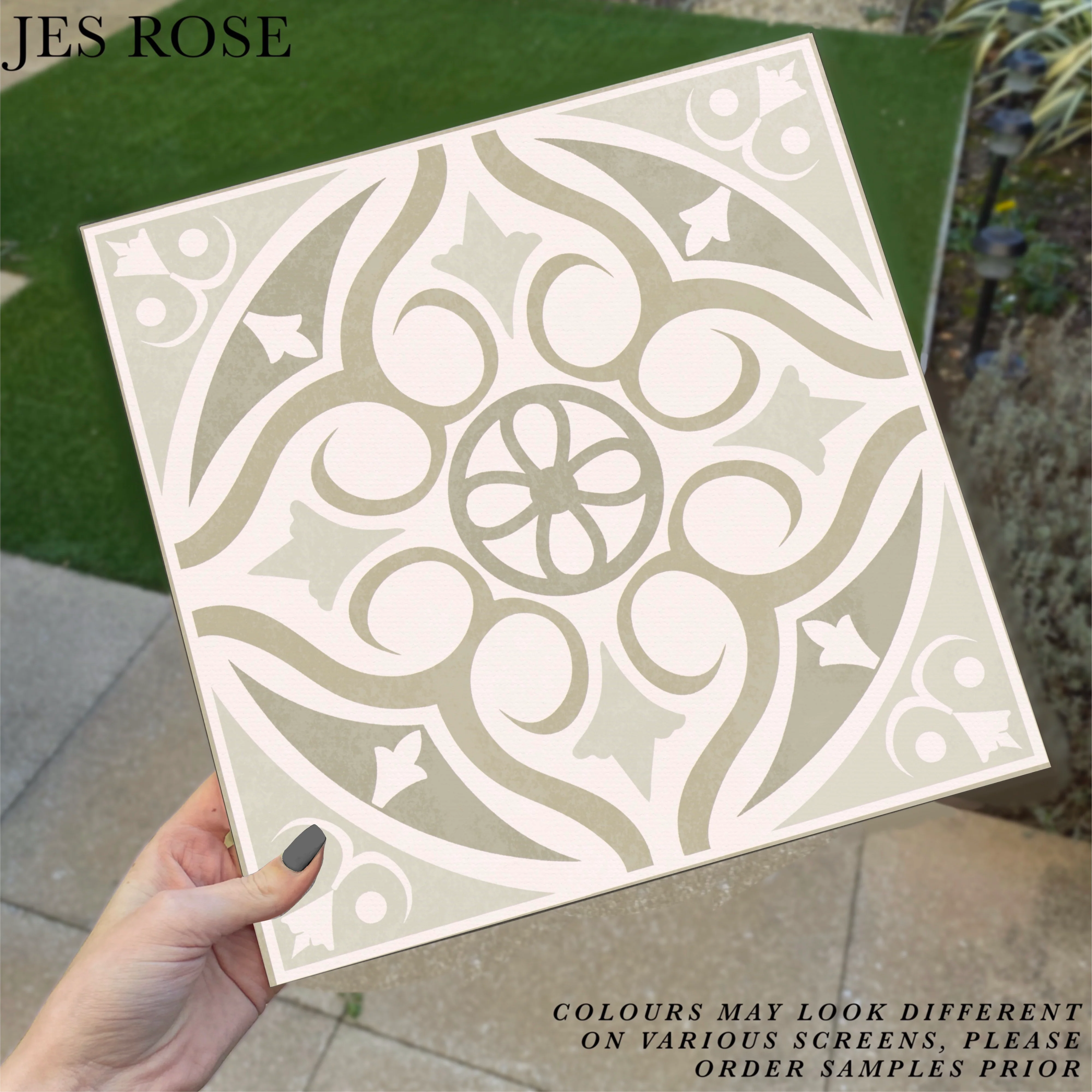 Victorian Sage Large Premium Peel & Stick Tiles