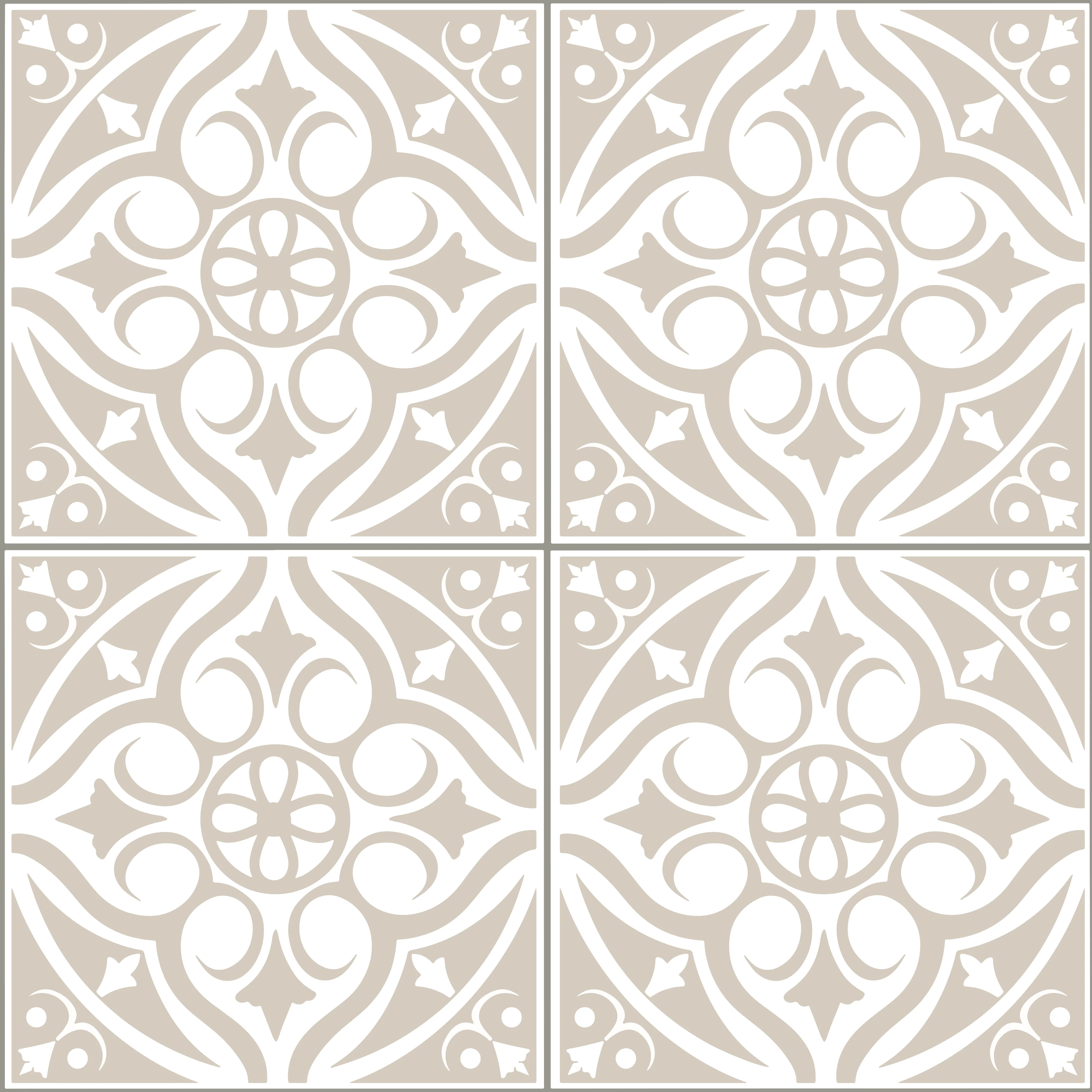 Victorian Tiles Beige Shower Panel - Image 3