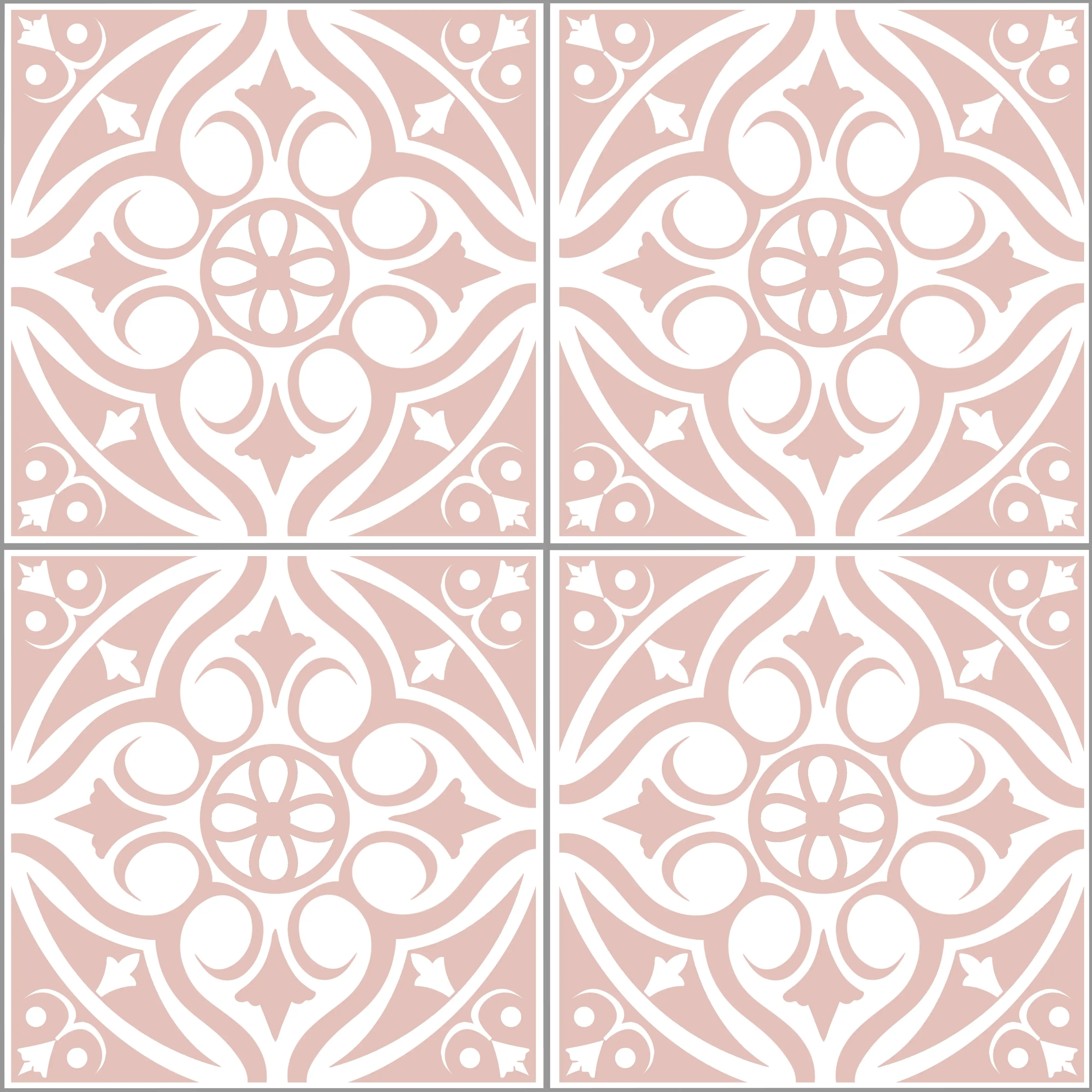 Victorian Tiles Pink Shower Panel - Image 2